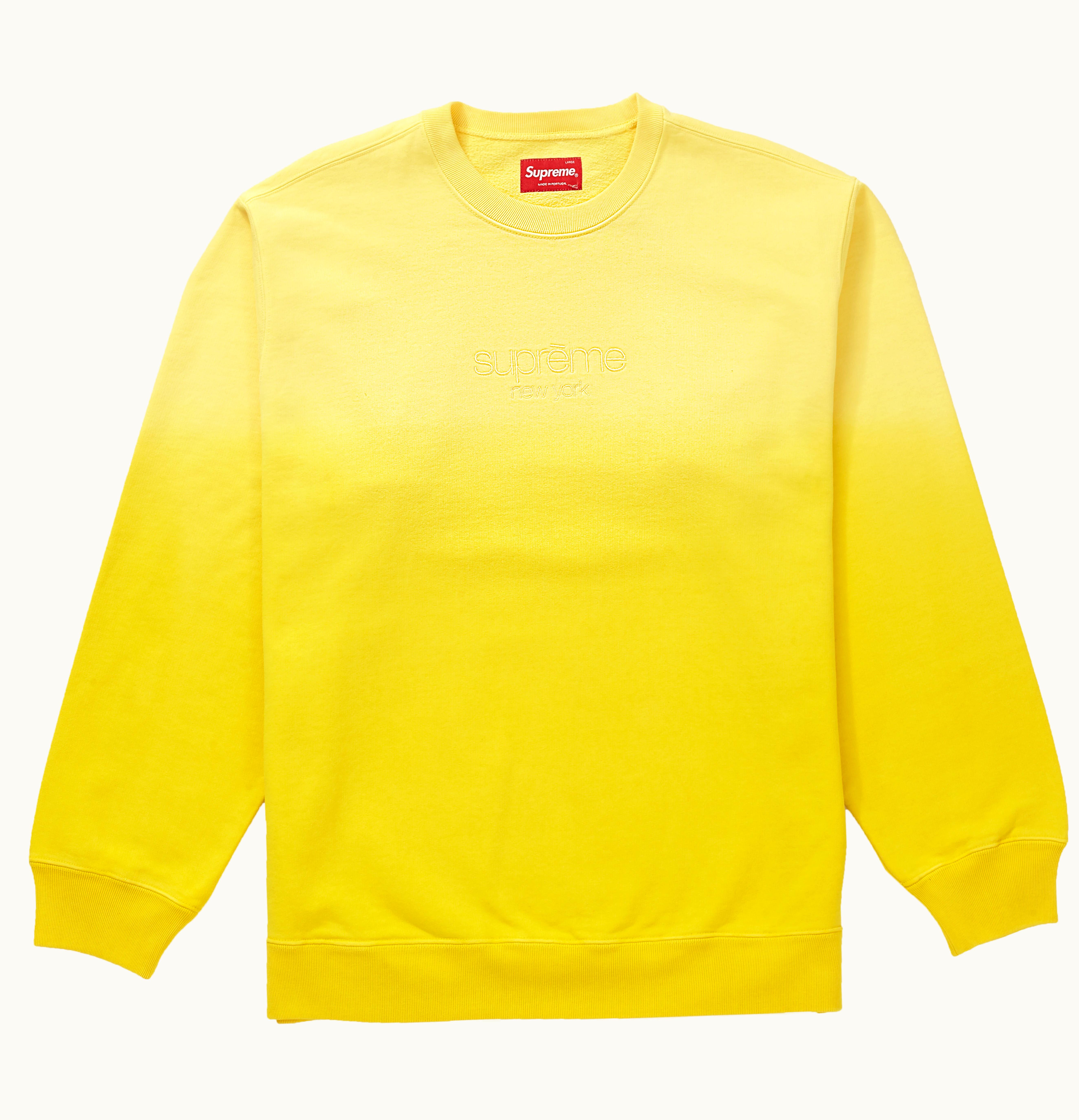 Supreme Supreme Dipped Crewneck Yellow