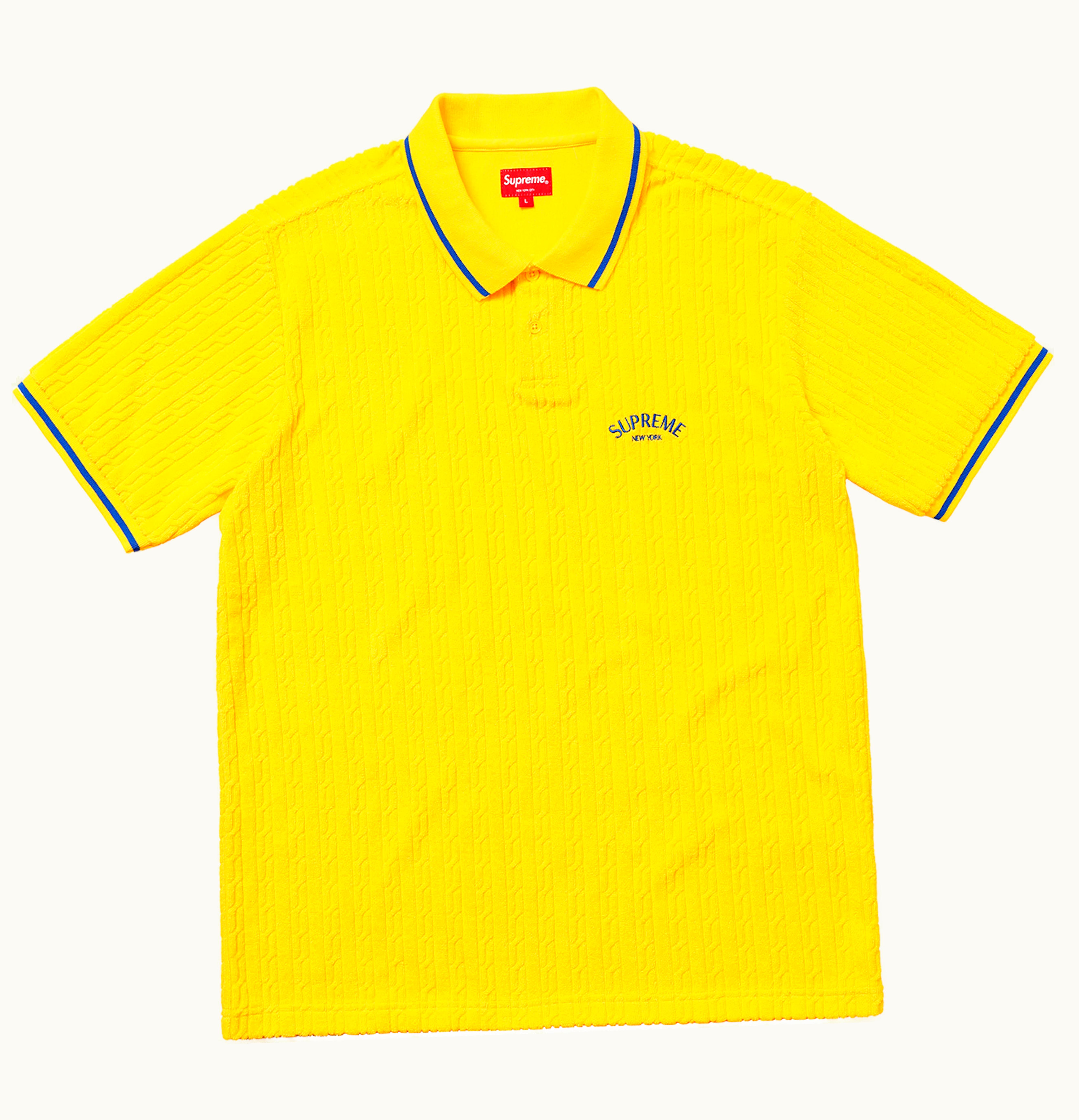 Supreme Supreme Cable Knit Terry Polo Yellow