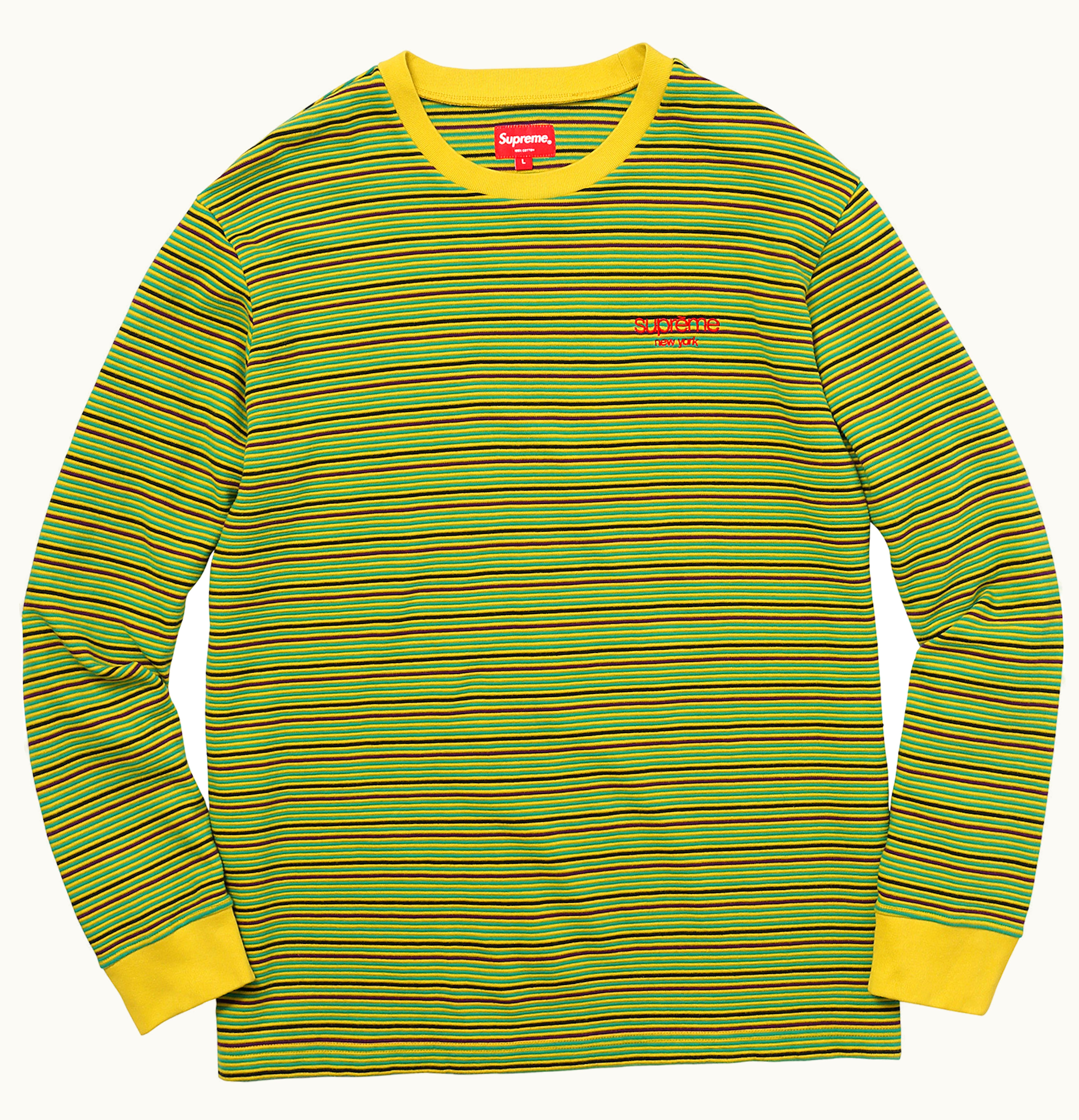 Supreme Supreme Raised Stripe LS Top Yellow