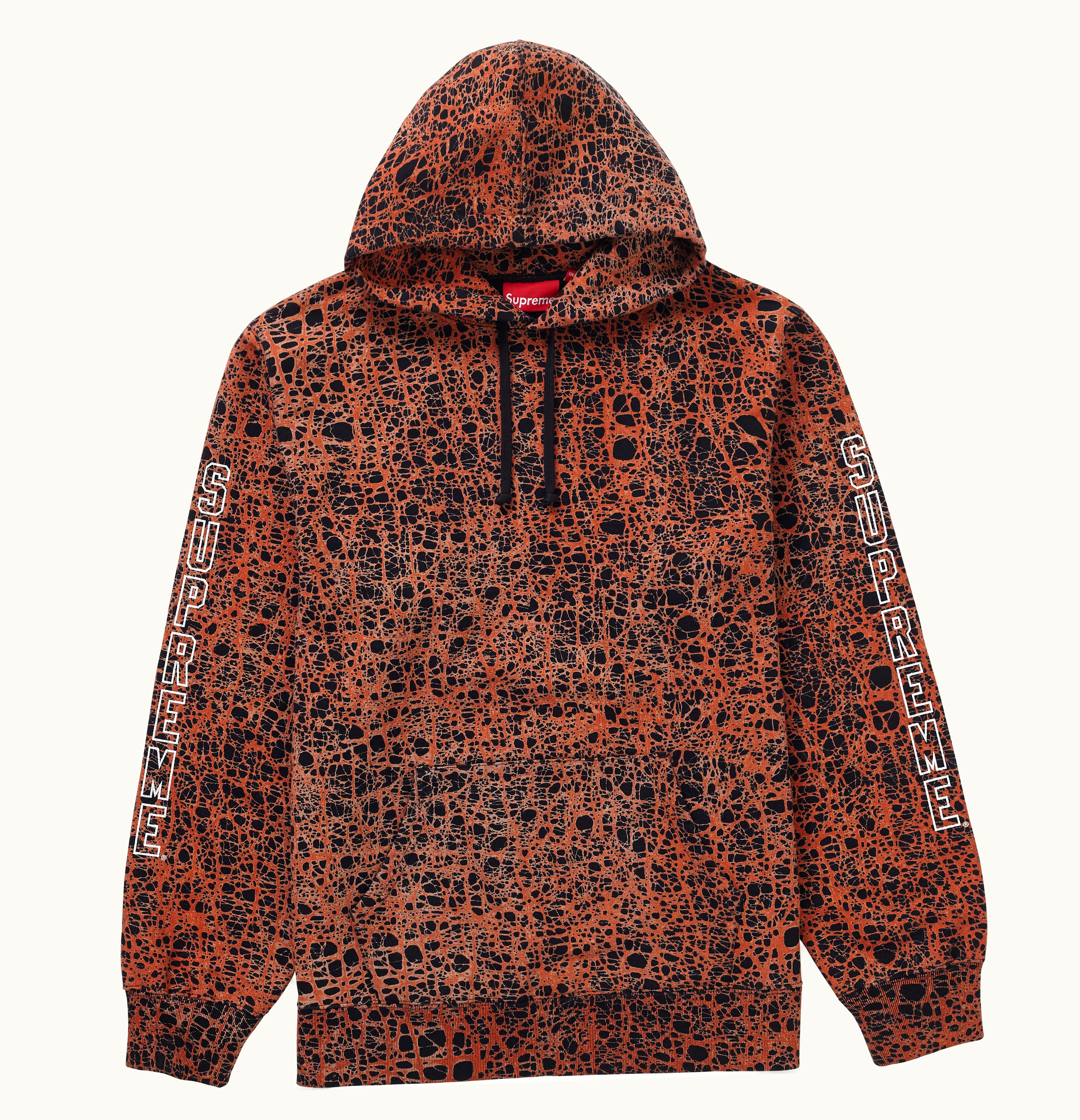 Supreme Supreme Marble Hooded Sweatshirt Orange