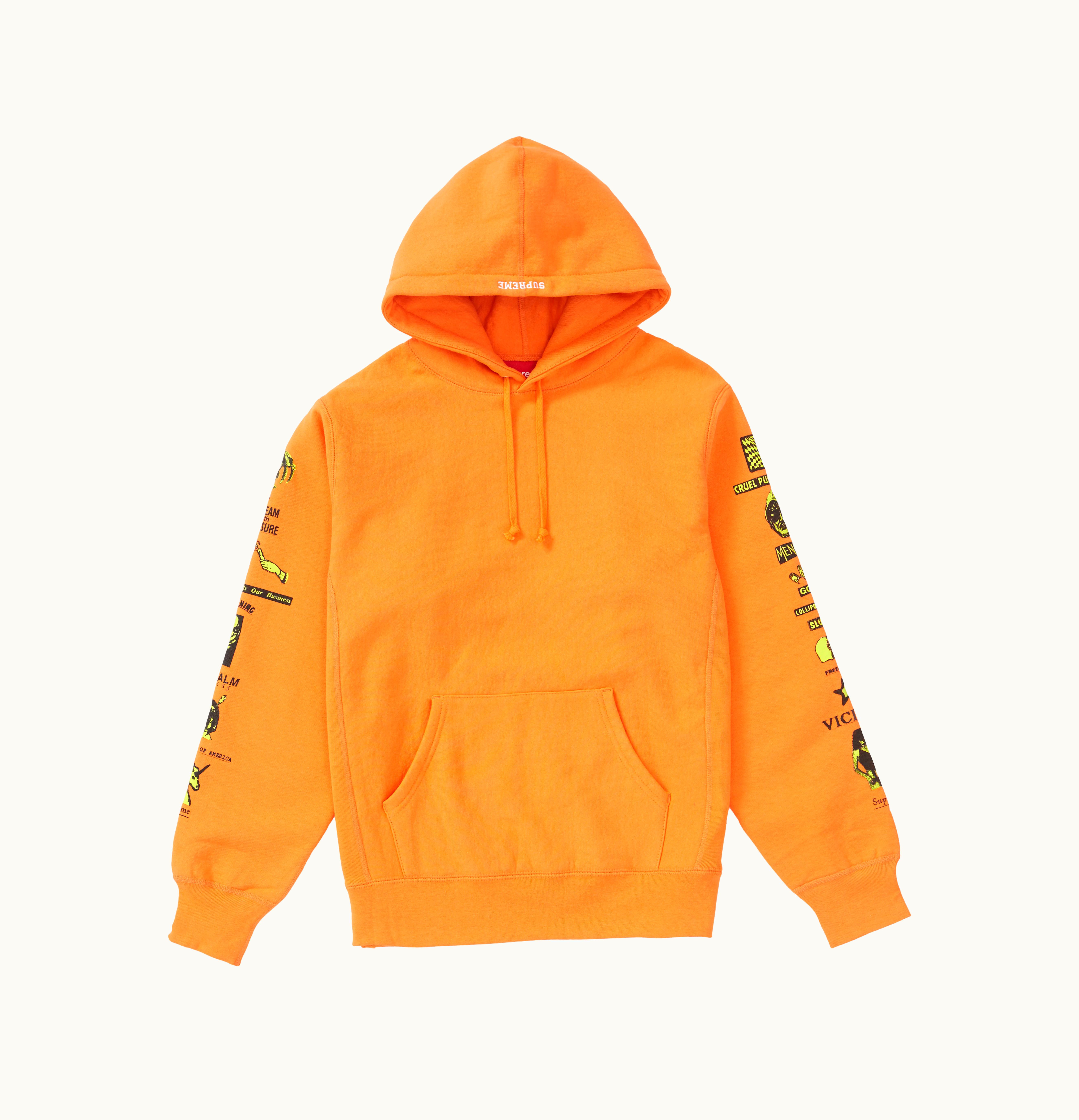 Supreme Supreme Menace Hooded Sweatshirt Bright Orange