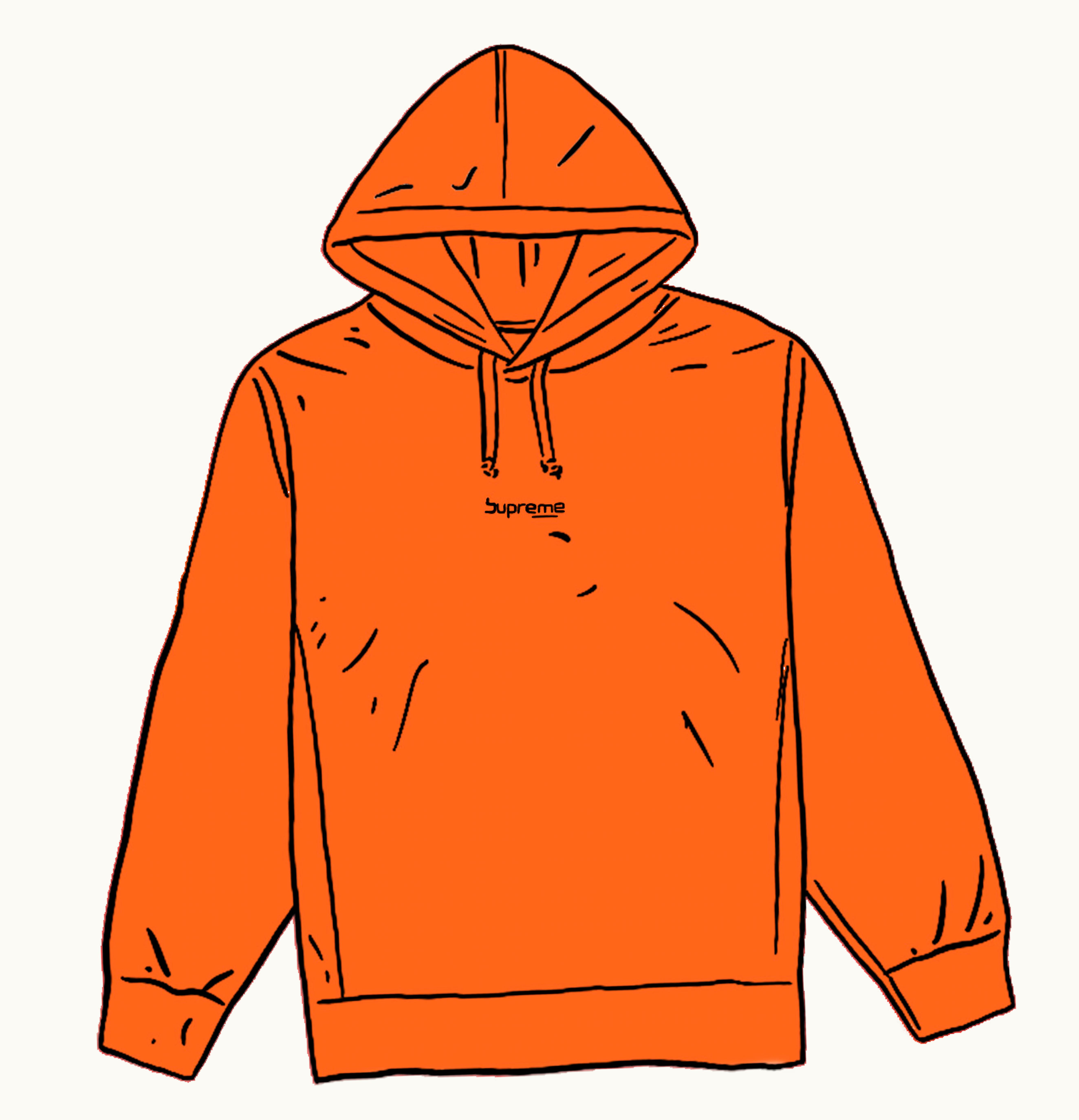 Supreme Supreme Digital Logo Hooded Sweatshirt Orange