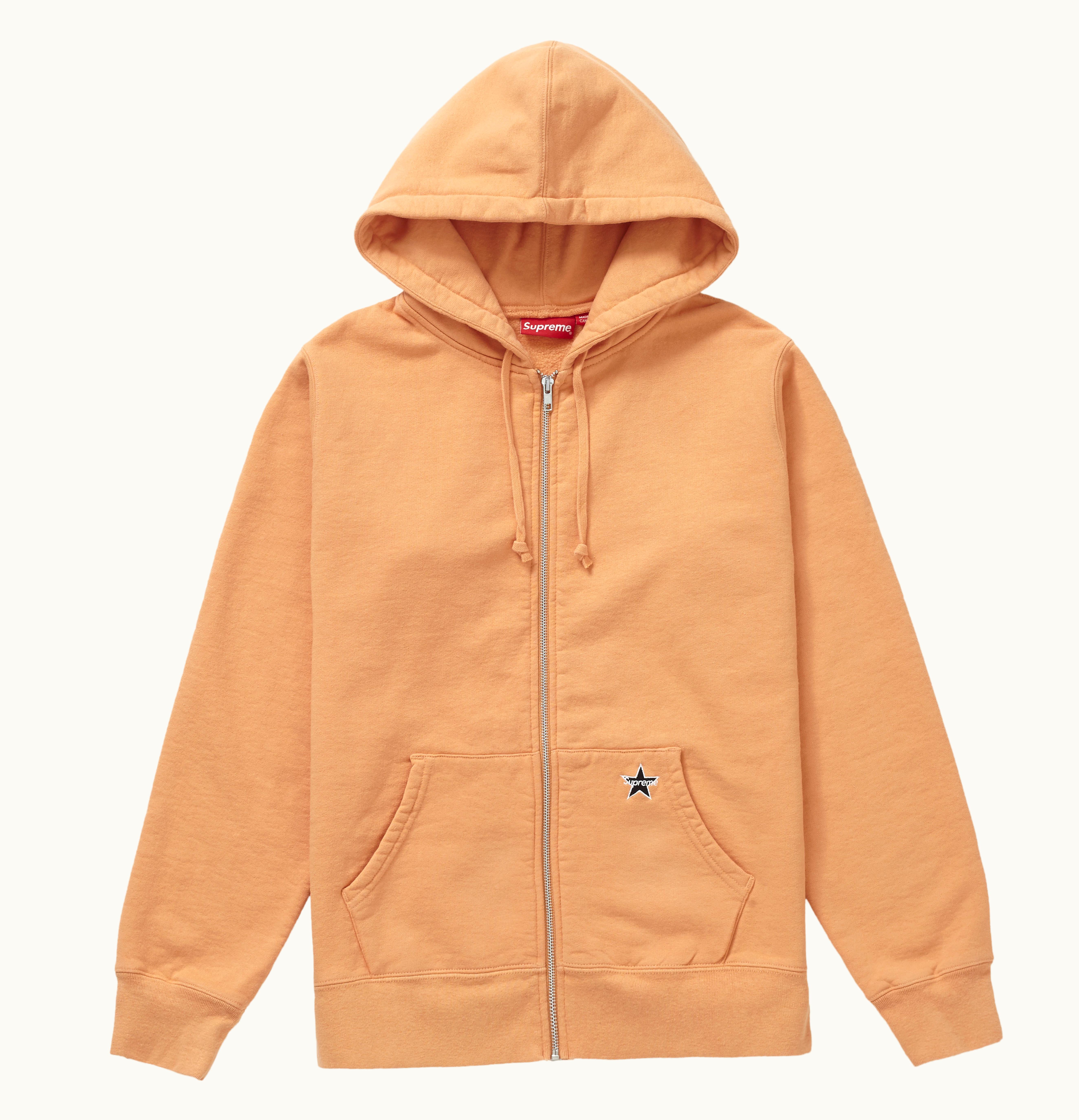 Supreme Supreme Star Zip Up Sweatshirt Pale Orange