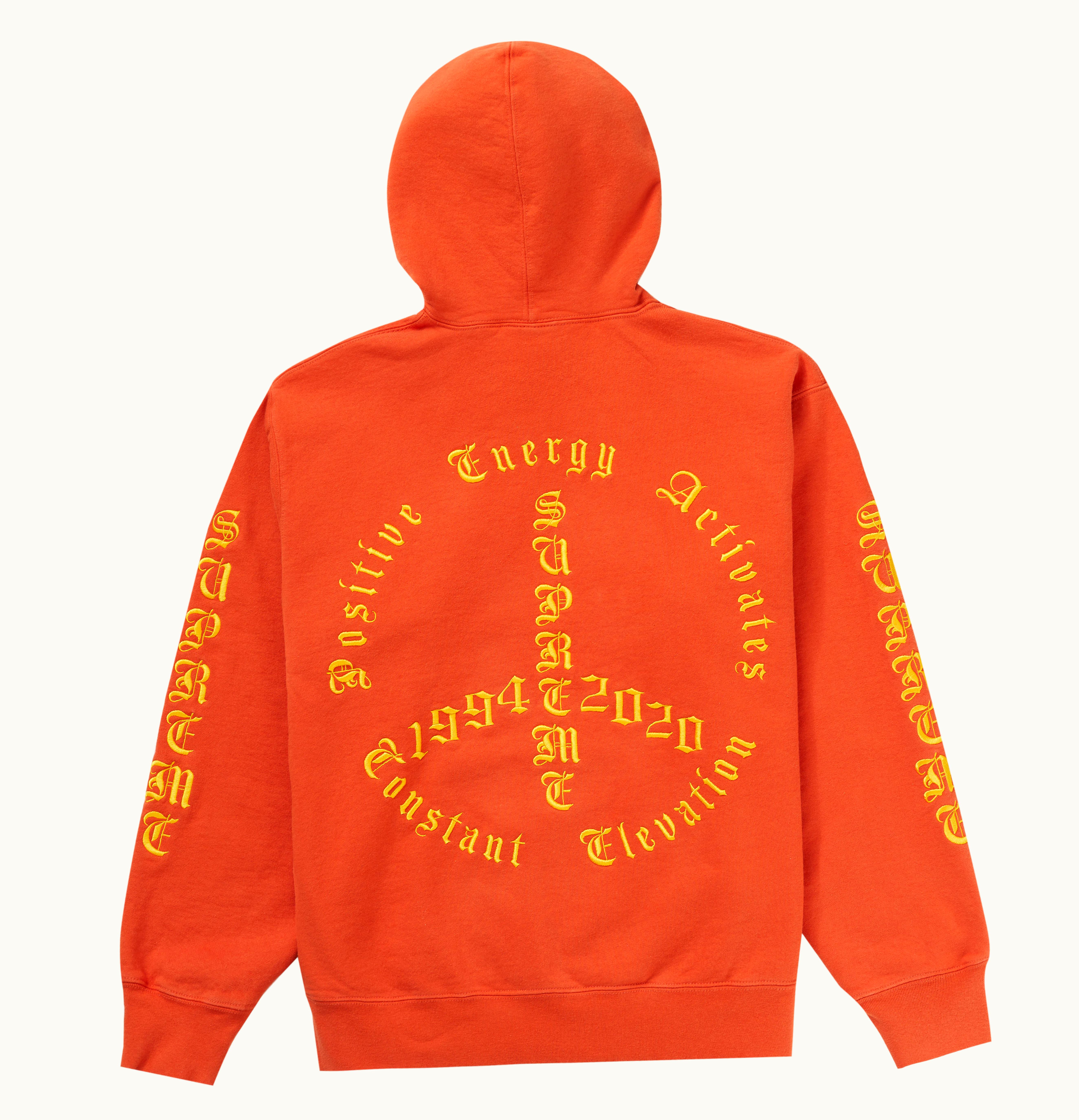 Supreme Supreme Peace Hooded Sweatshirt Burnt Orange