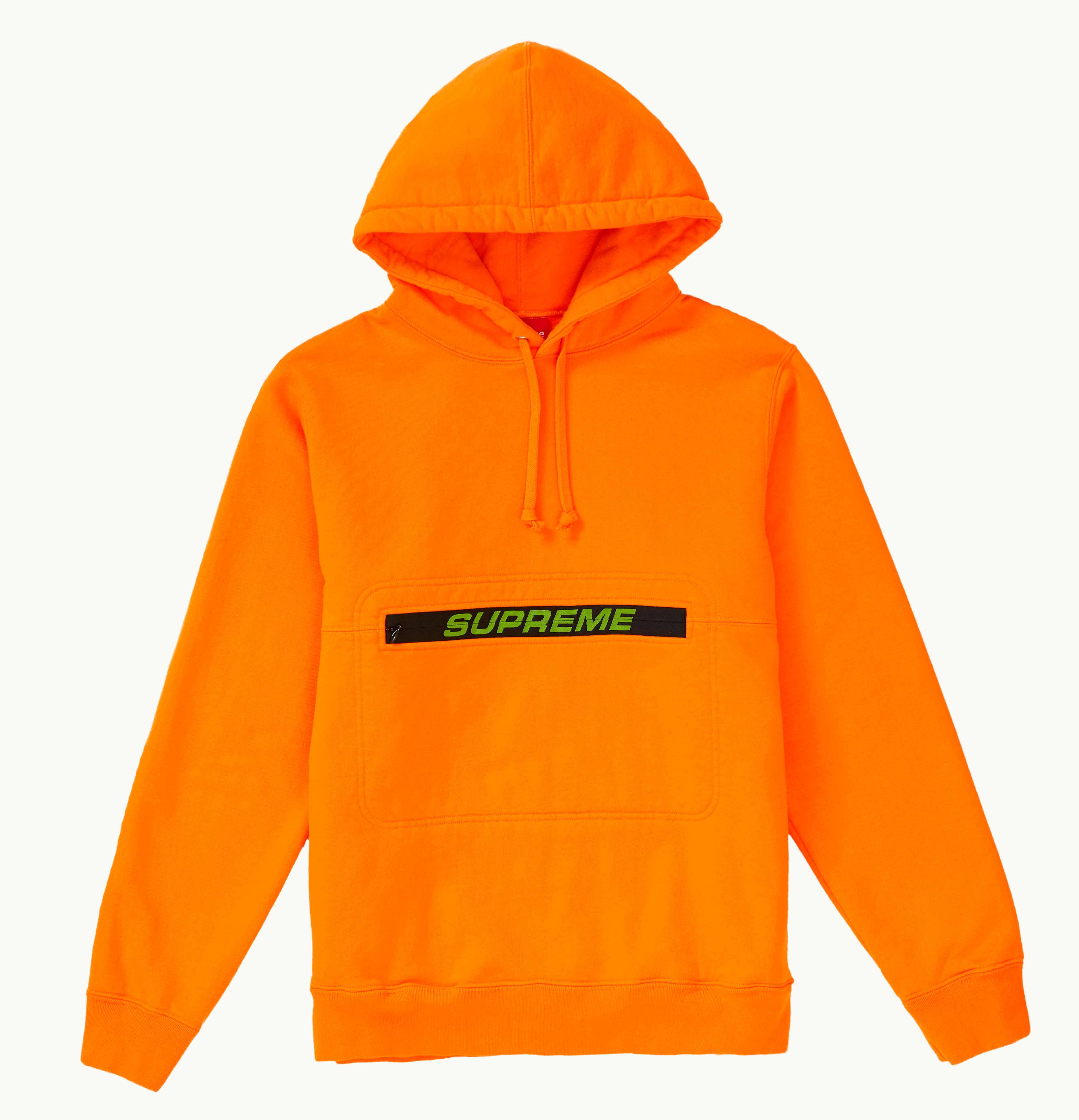 Supreme Supreme Zip Pouch Hooded Sweatshirt Orange