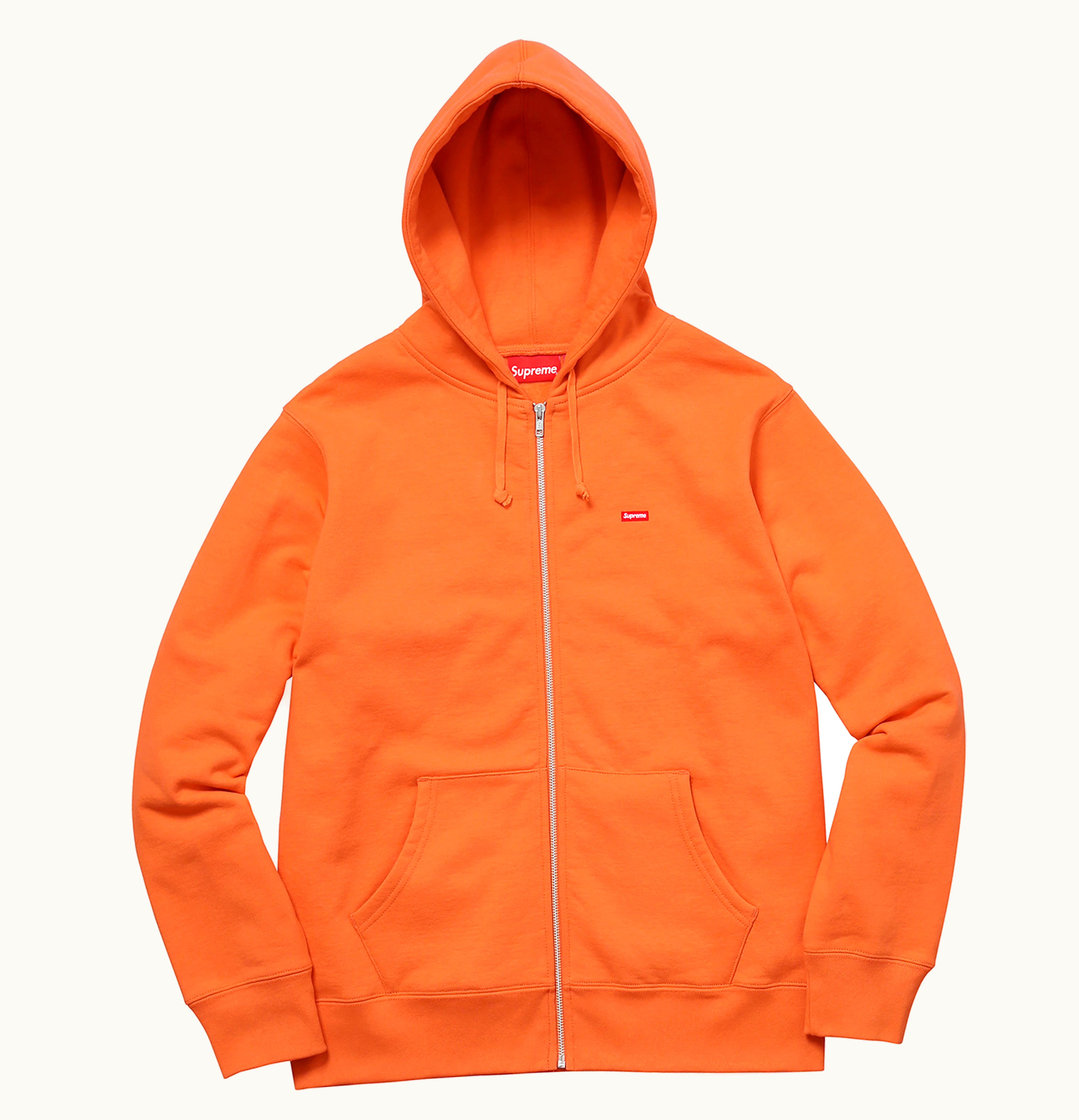Supreme Supreme Small Box Zip Up Sweatshirt Bright Orange