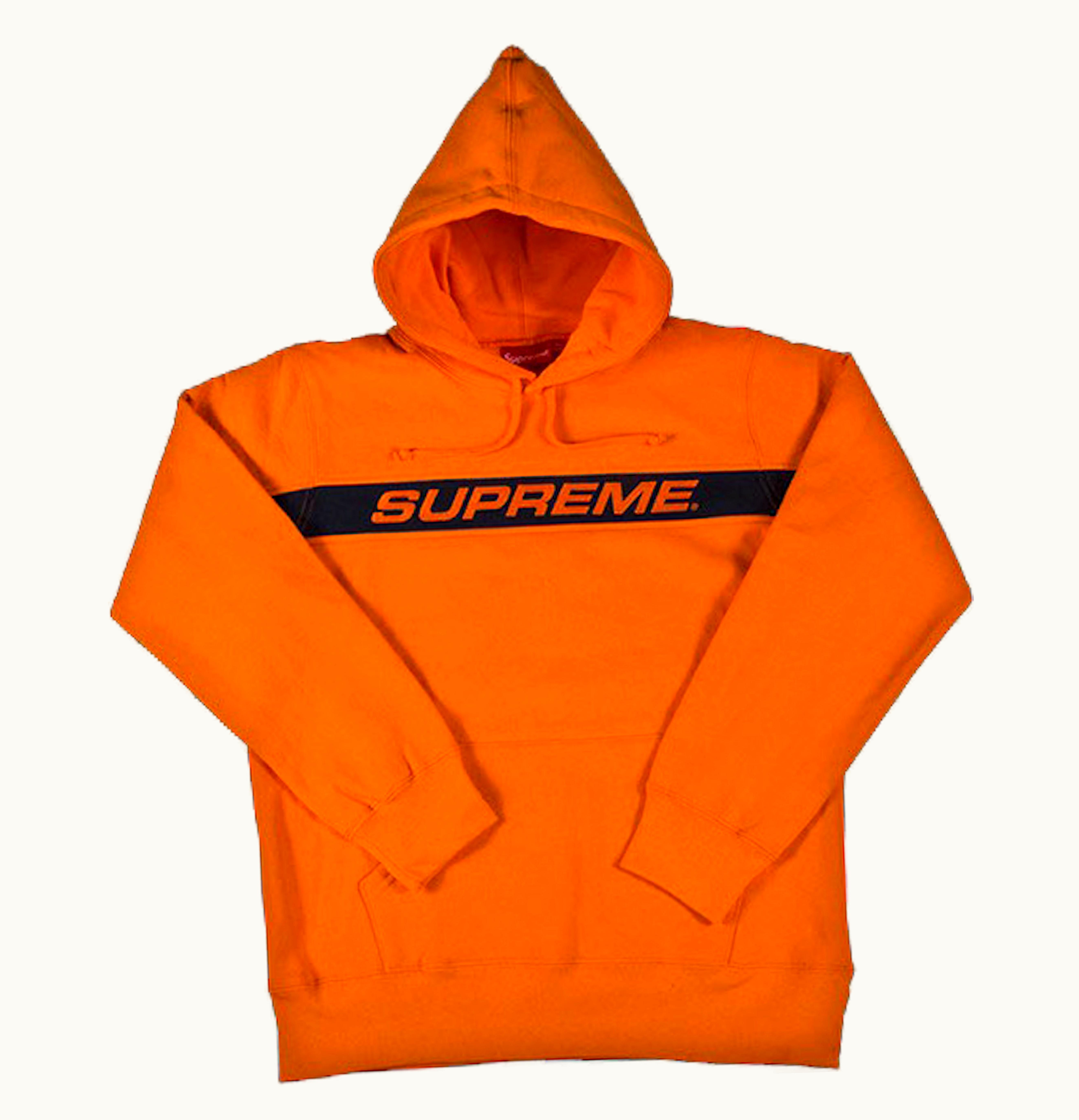 Supreme Supreme Full Stripe Hooded Sweatshirt Orange