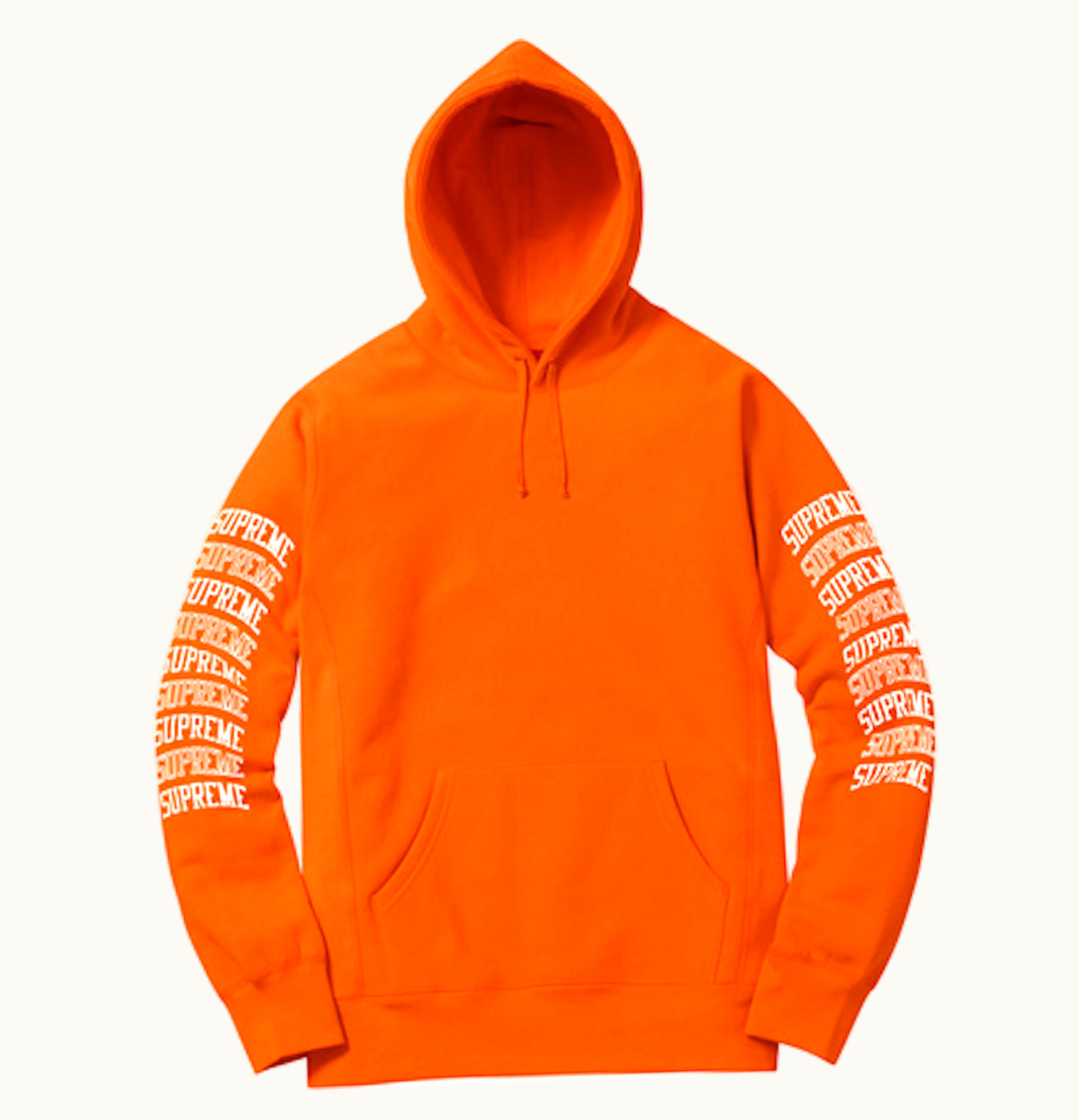 Supreme Supreme Sleeve Arc Hooded Sweatshirt Orange