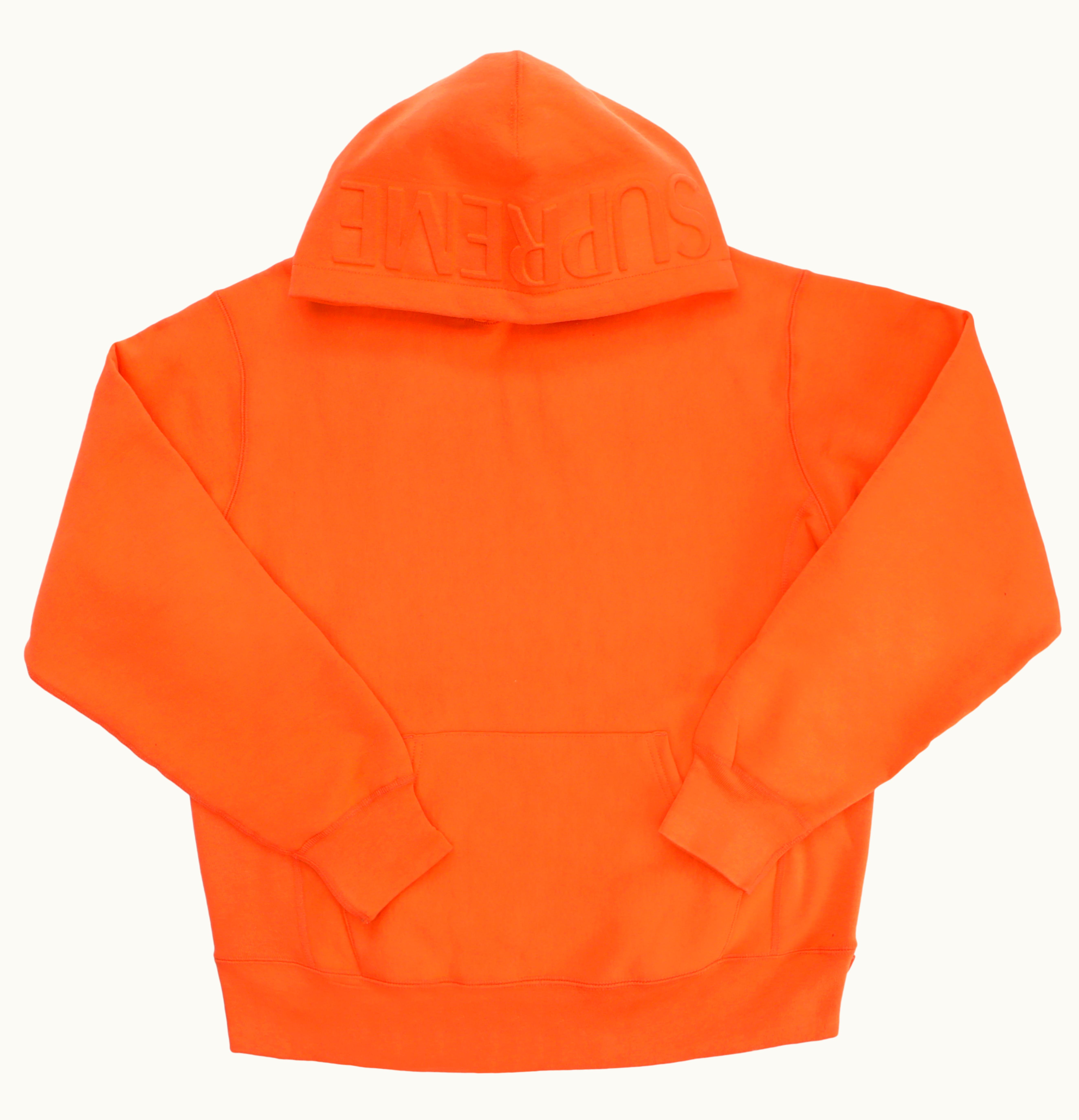 Supreme Supreme Embossed Logo Hooded Sweatshirt Bright Orange