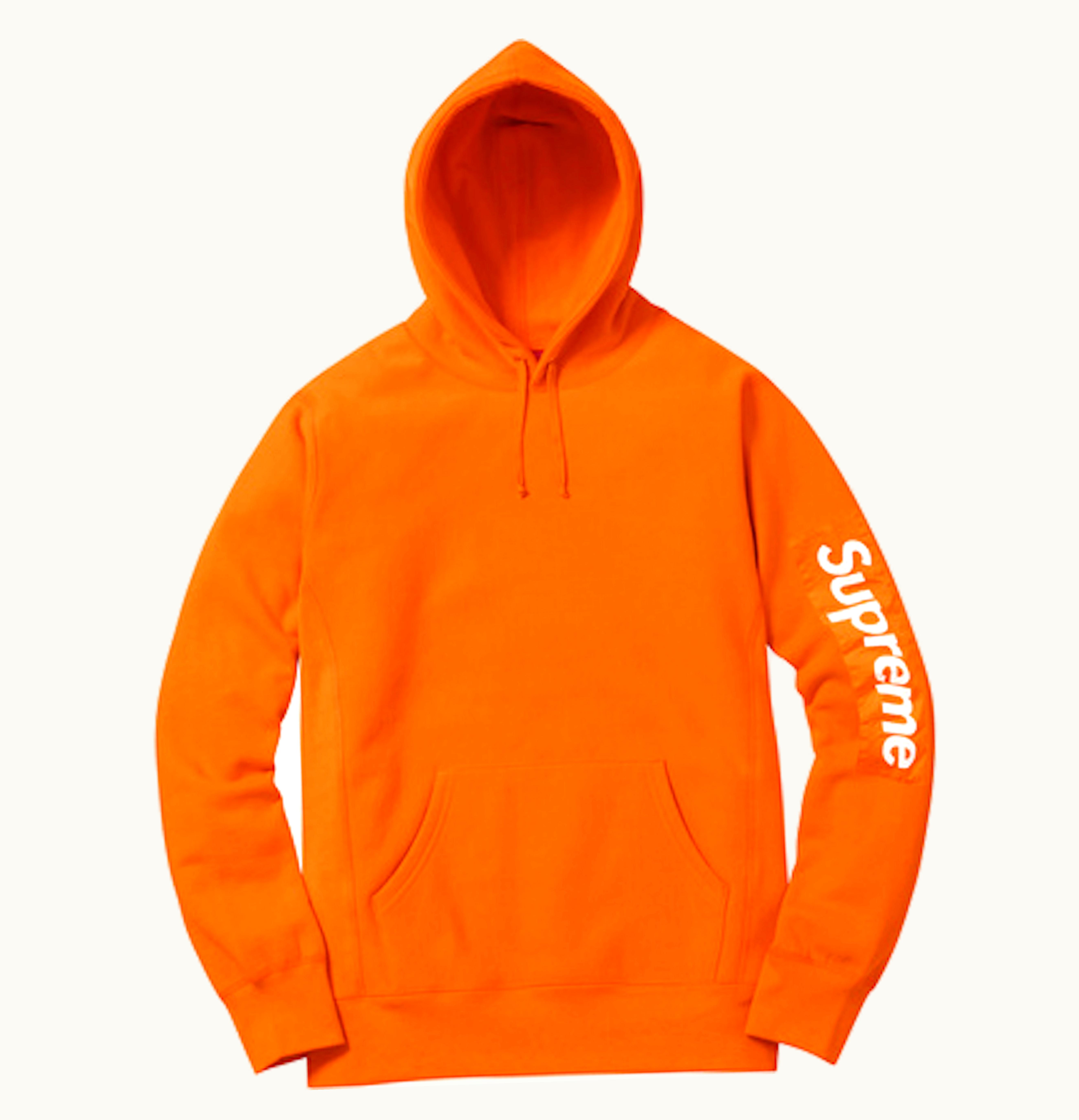 Supreme Supreme Sleeve Patch Hooded Sweatshirt Orange