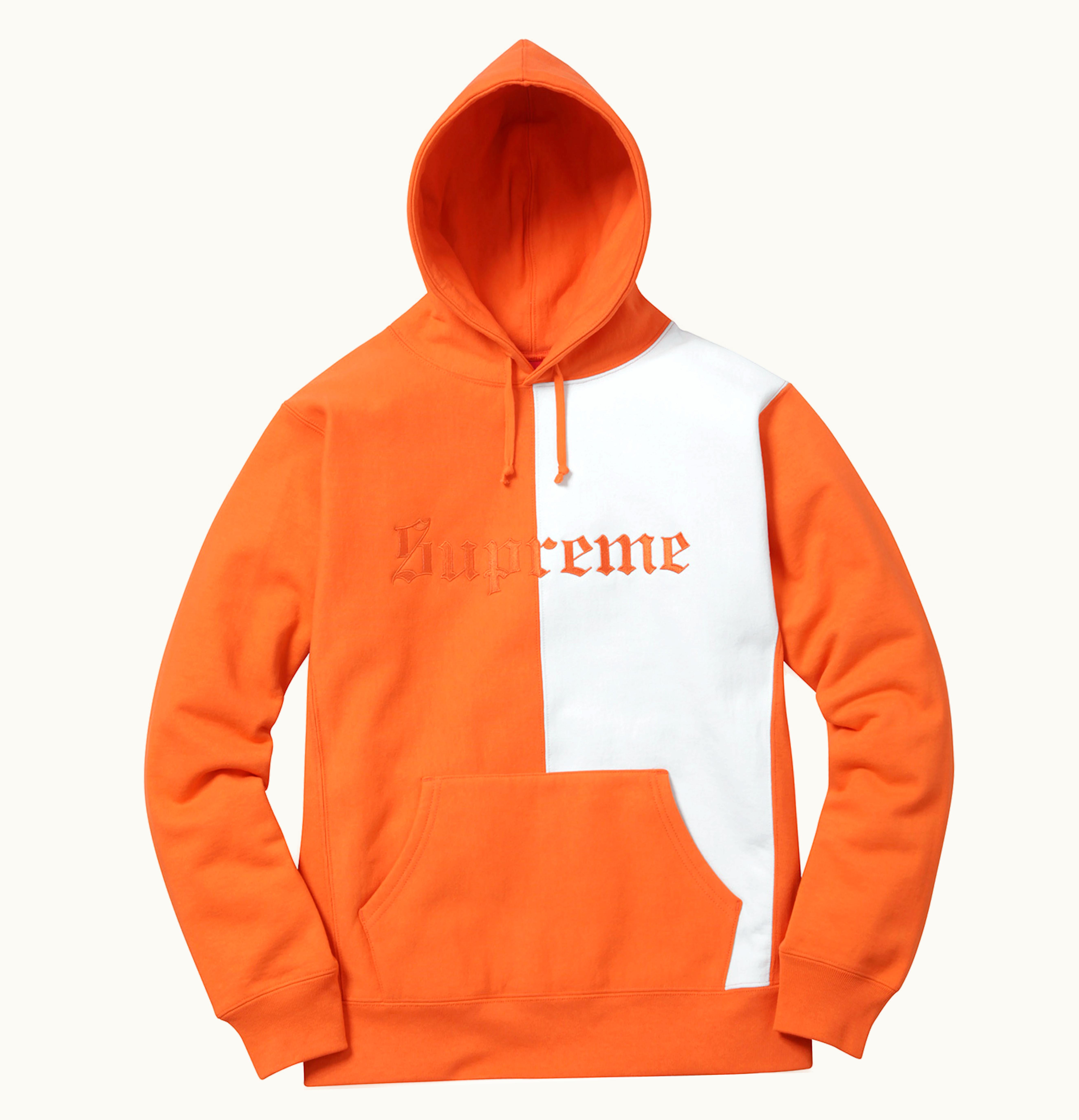 Supreme Supreme Split Old English Hooded Sweatshirt Bright Orange