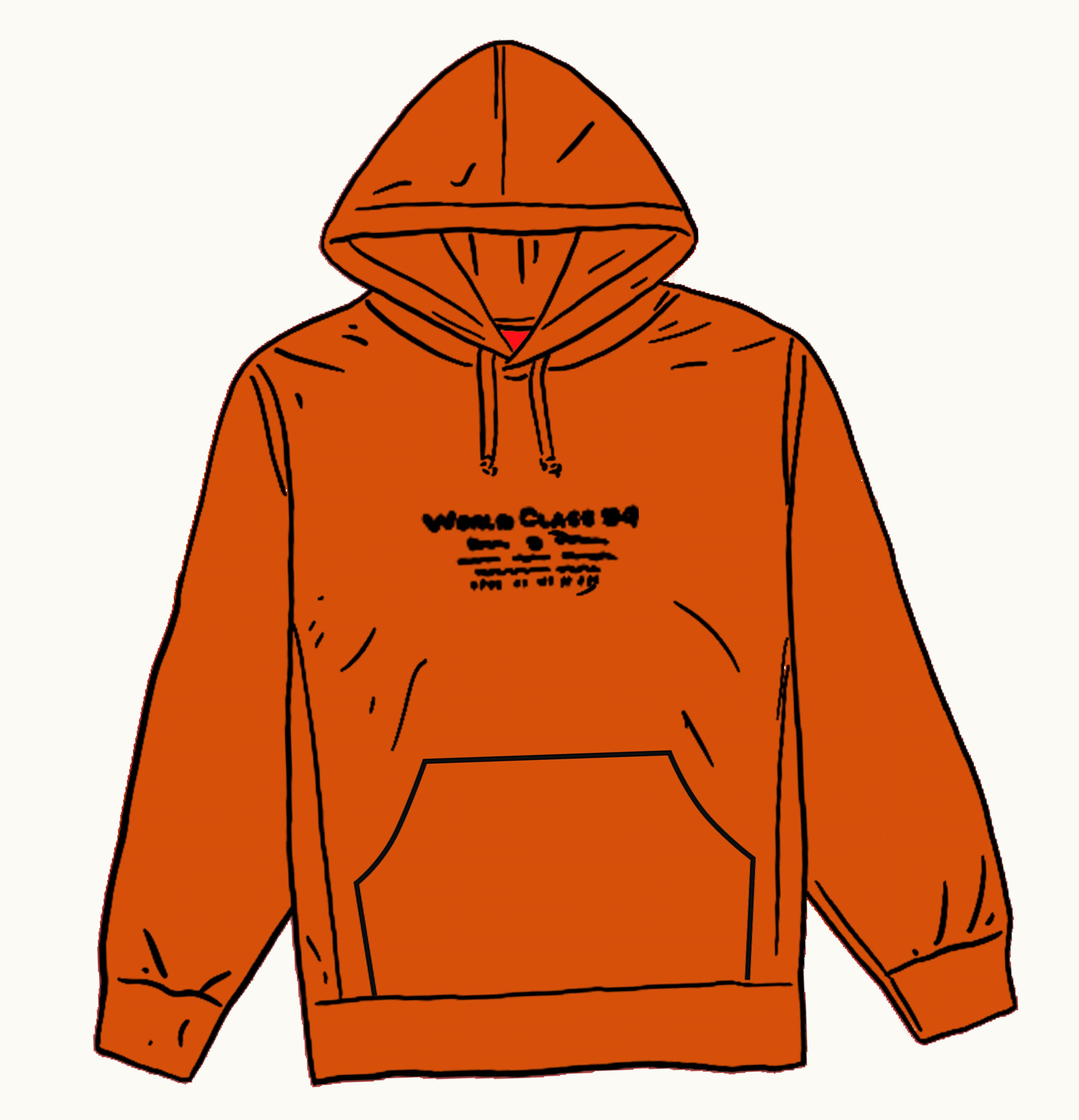 Supreme Supreme Best Of The Best Hooded L S Top Burnt Orange