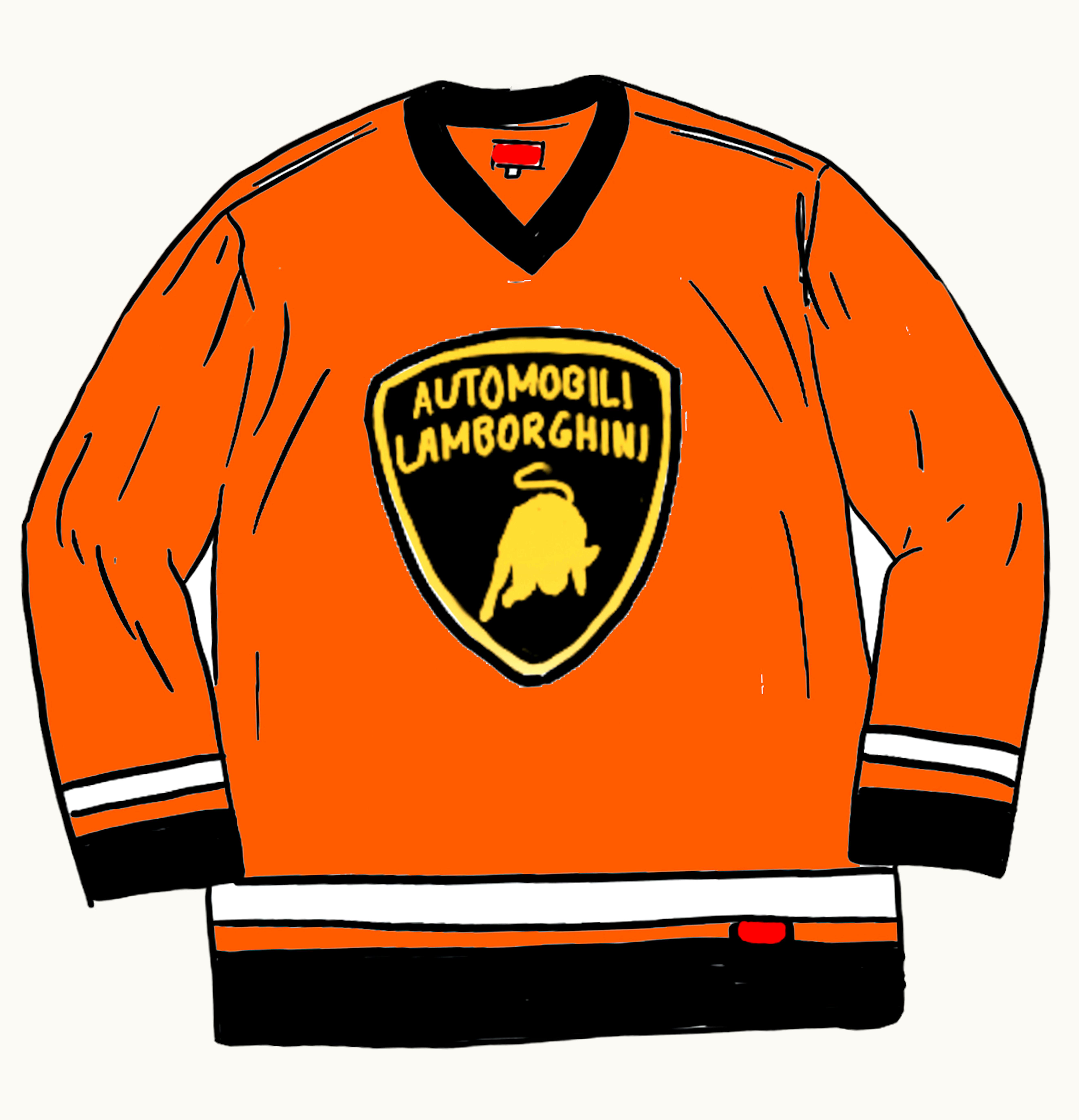 Supreme Supreme Automobili Lamborghini Hockey Jersey Orange