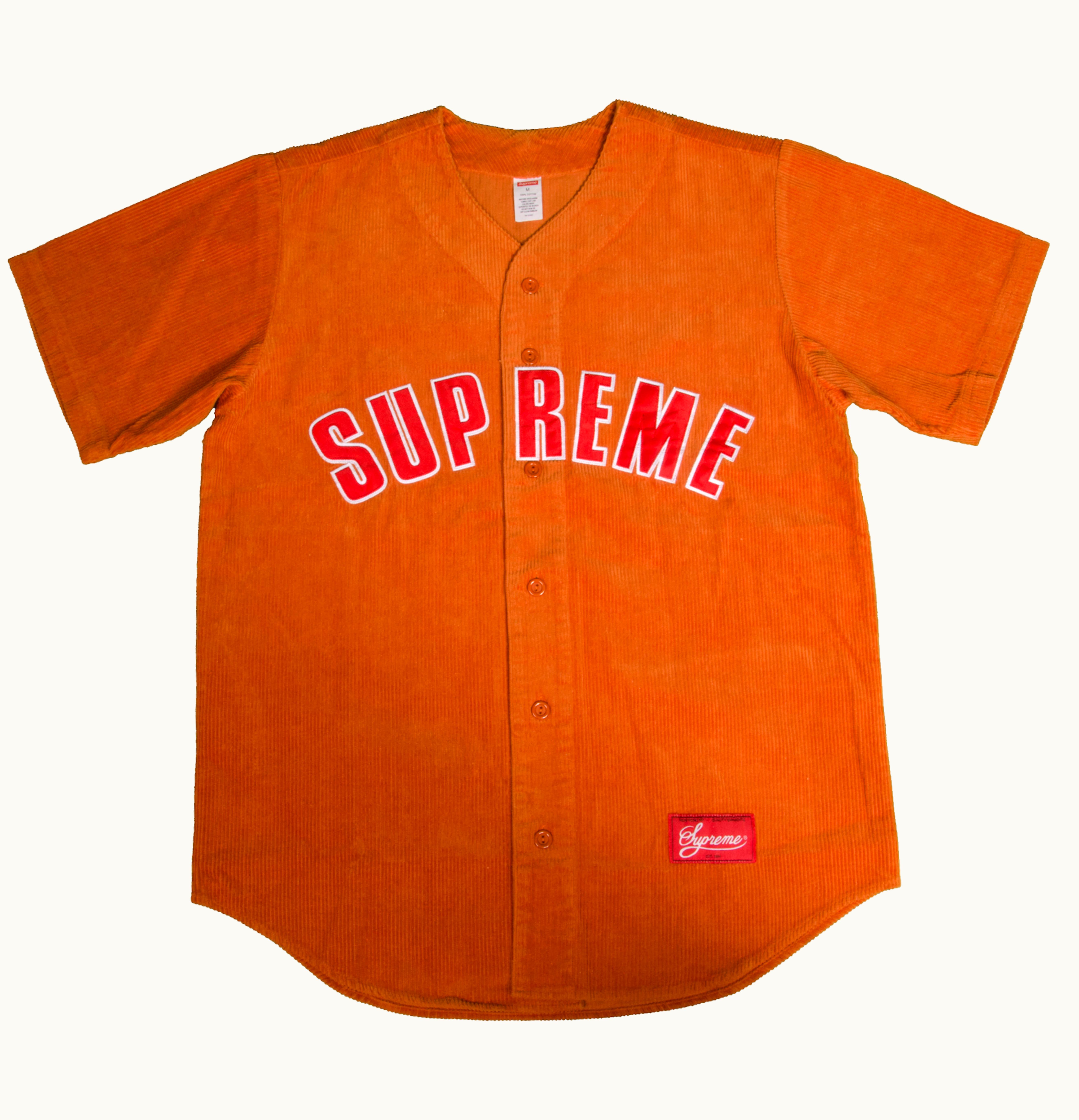 Supreme Supreme Corduroy Baseball Jersey Orange