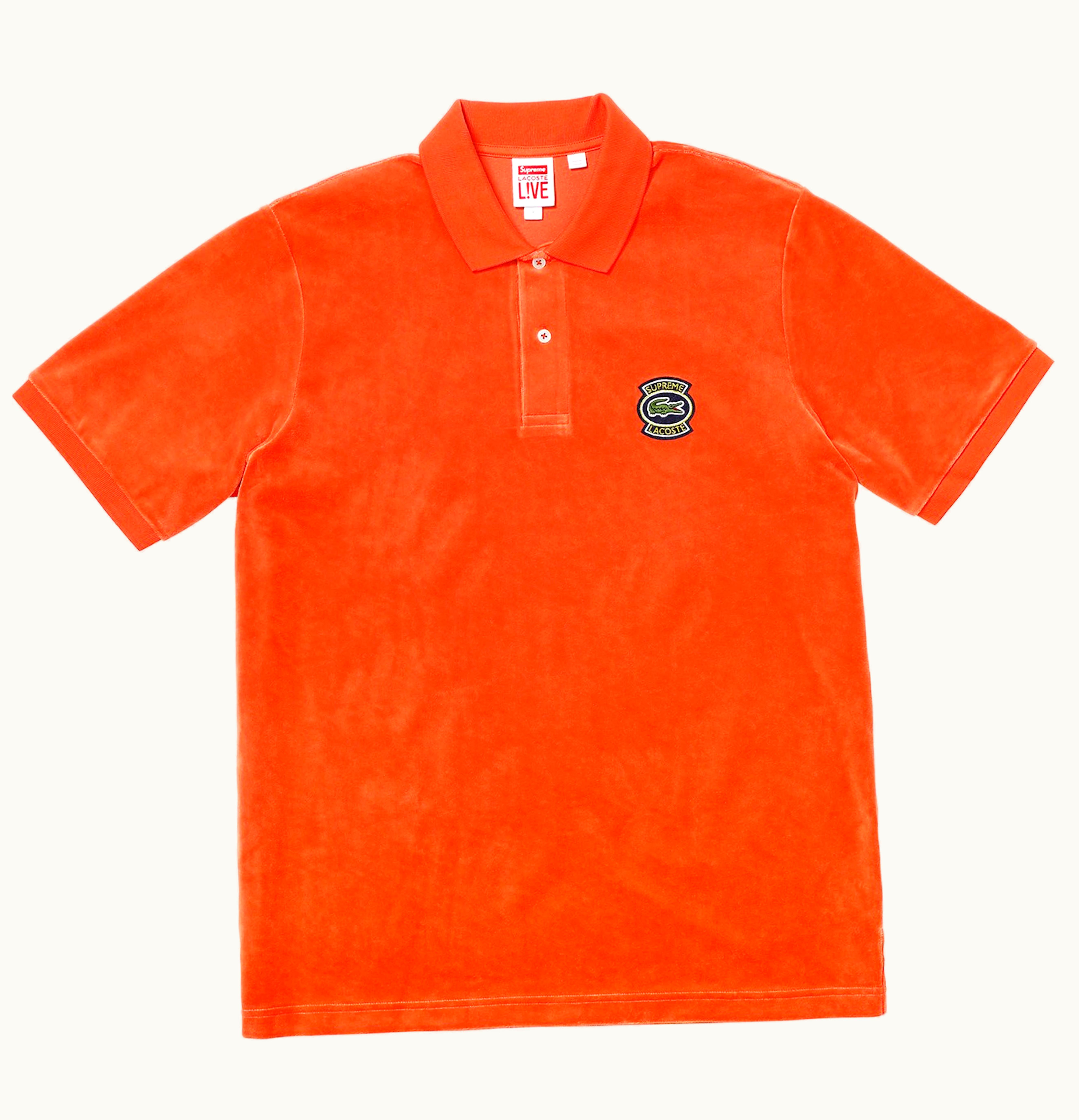 Supreme Supreme LACOSTE Velour Polo Orange
