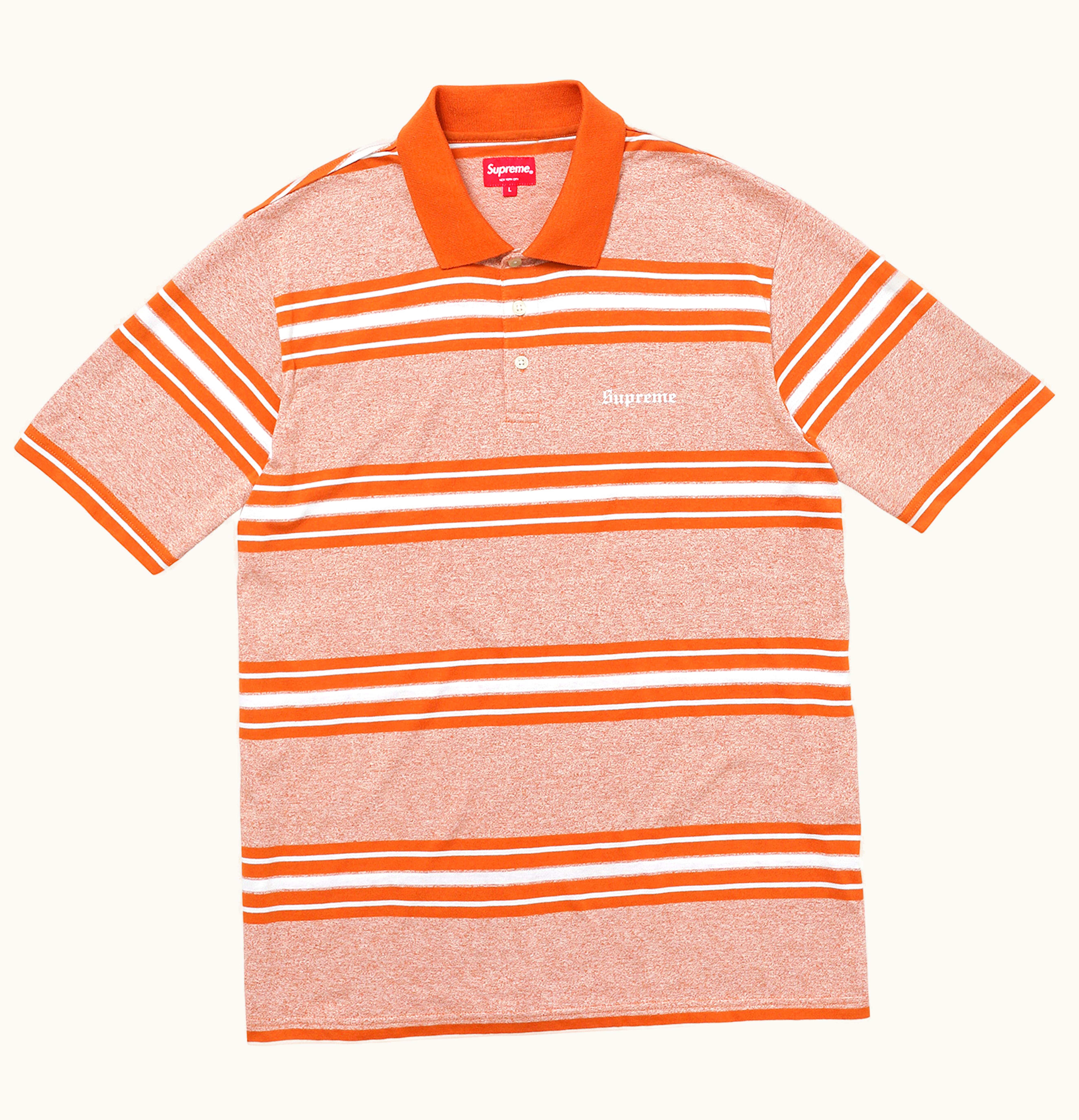 Supreme Supreme Heather Stripe Polo Burnt Orange