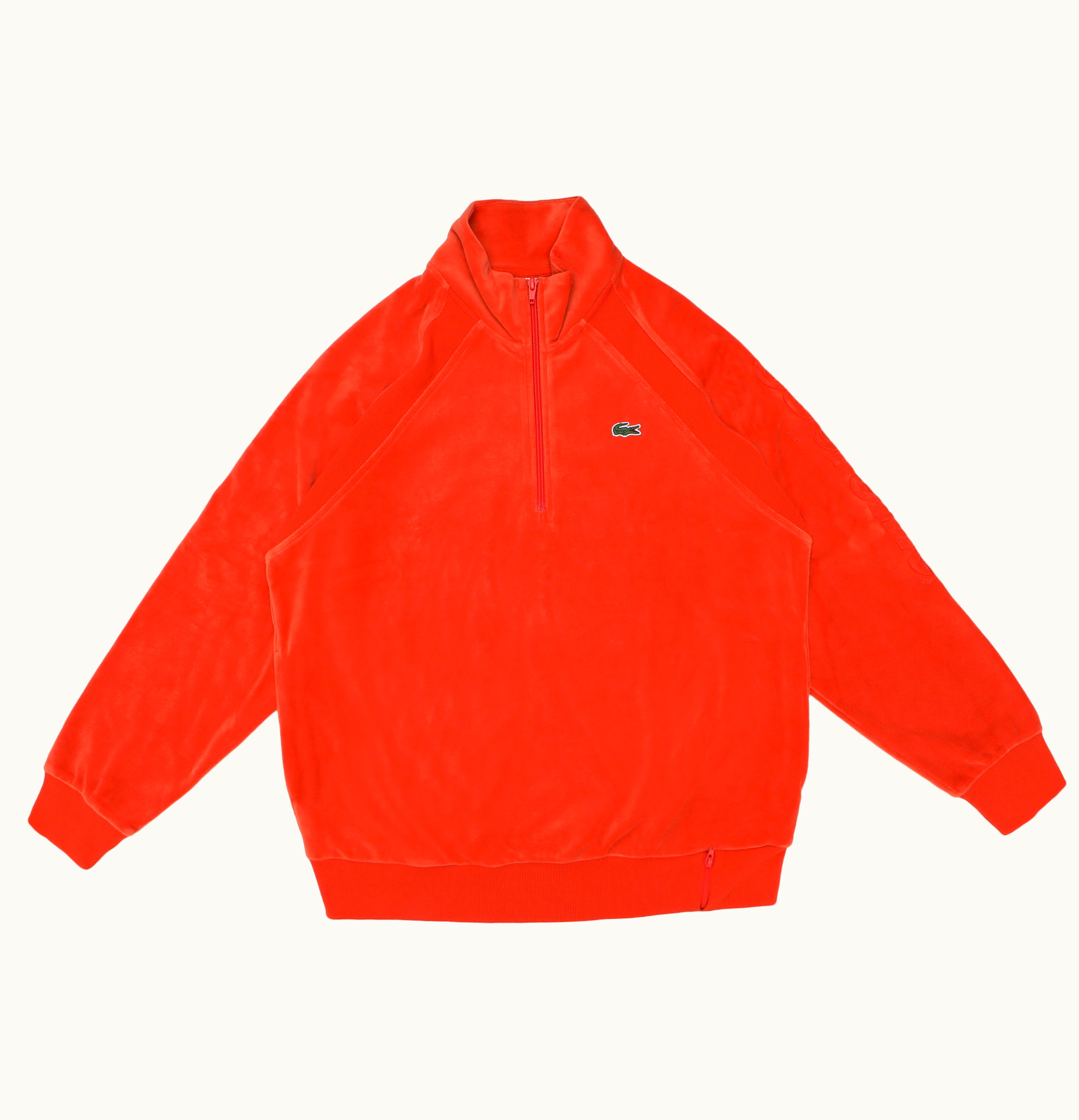 Supreme Supreme LACOSTE Velour Half Zip Track Top Orange