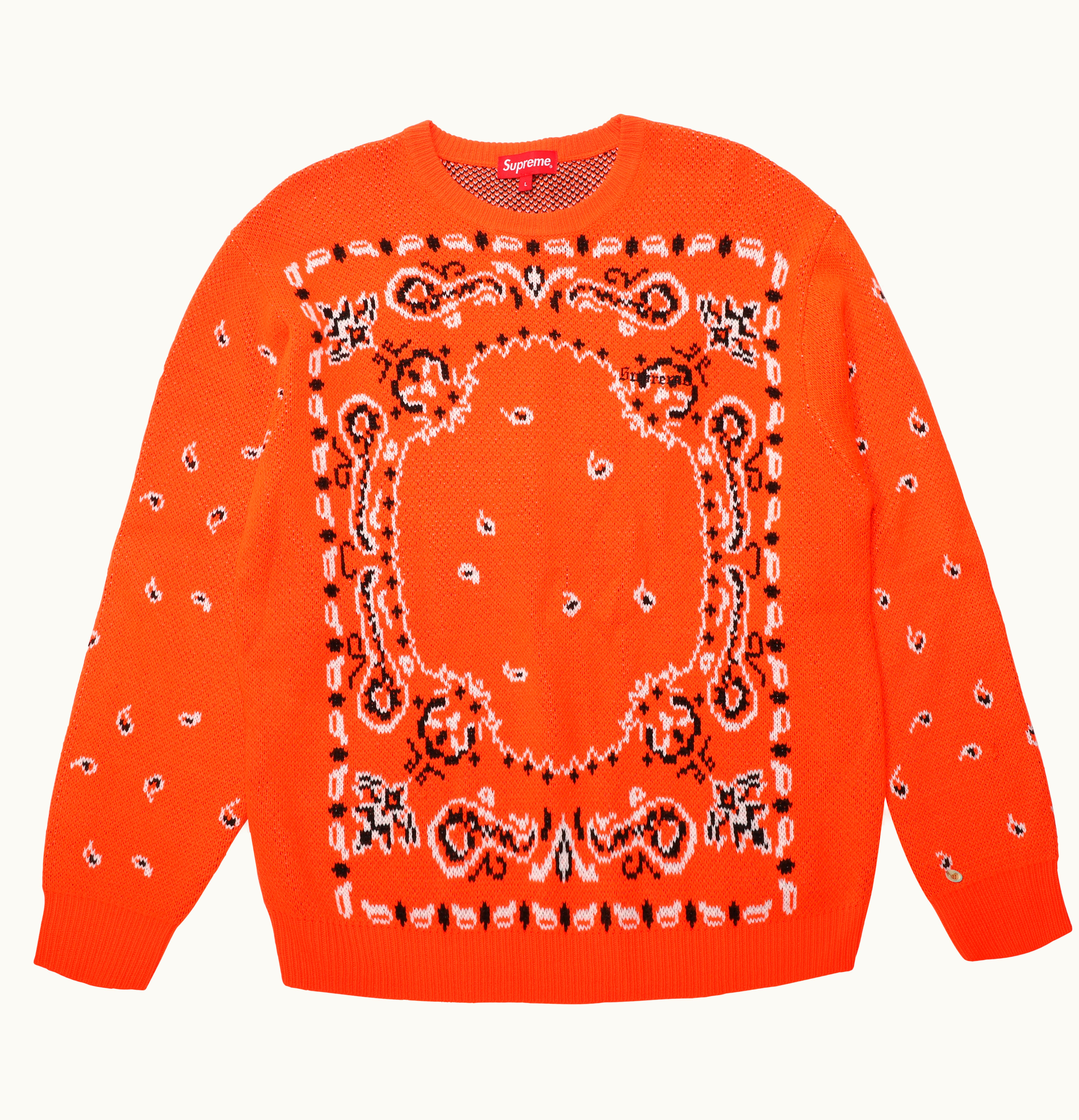 Supreme Supreme Bandana Sweater Orange