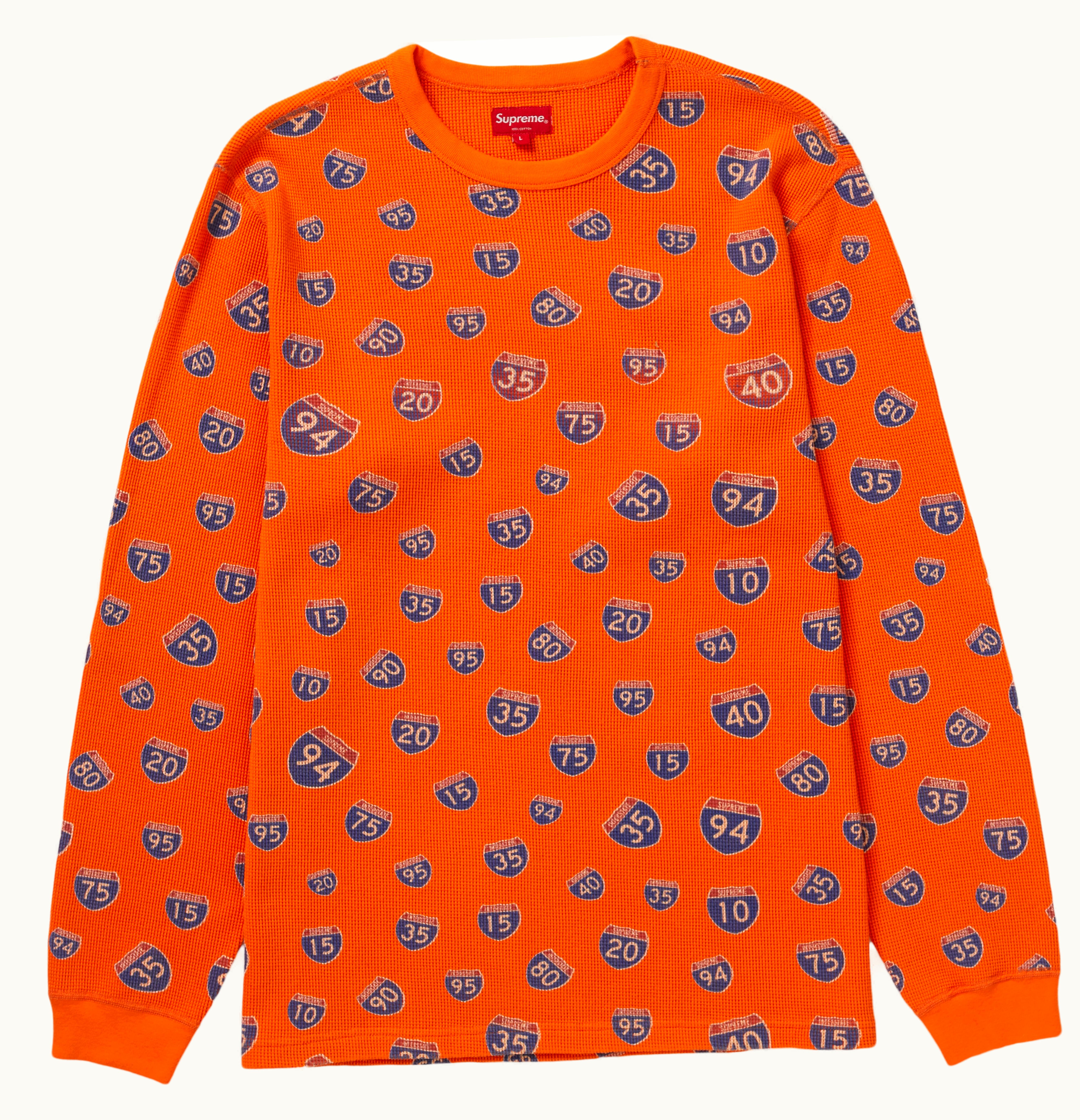 Supreme Supreme Interstate Waffle Thermal Orange