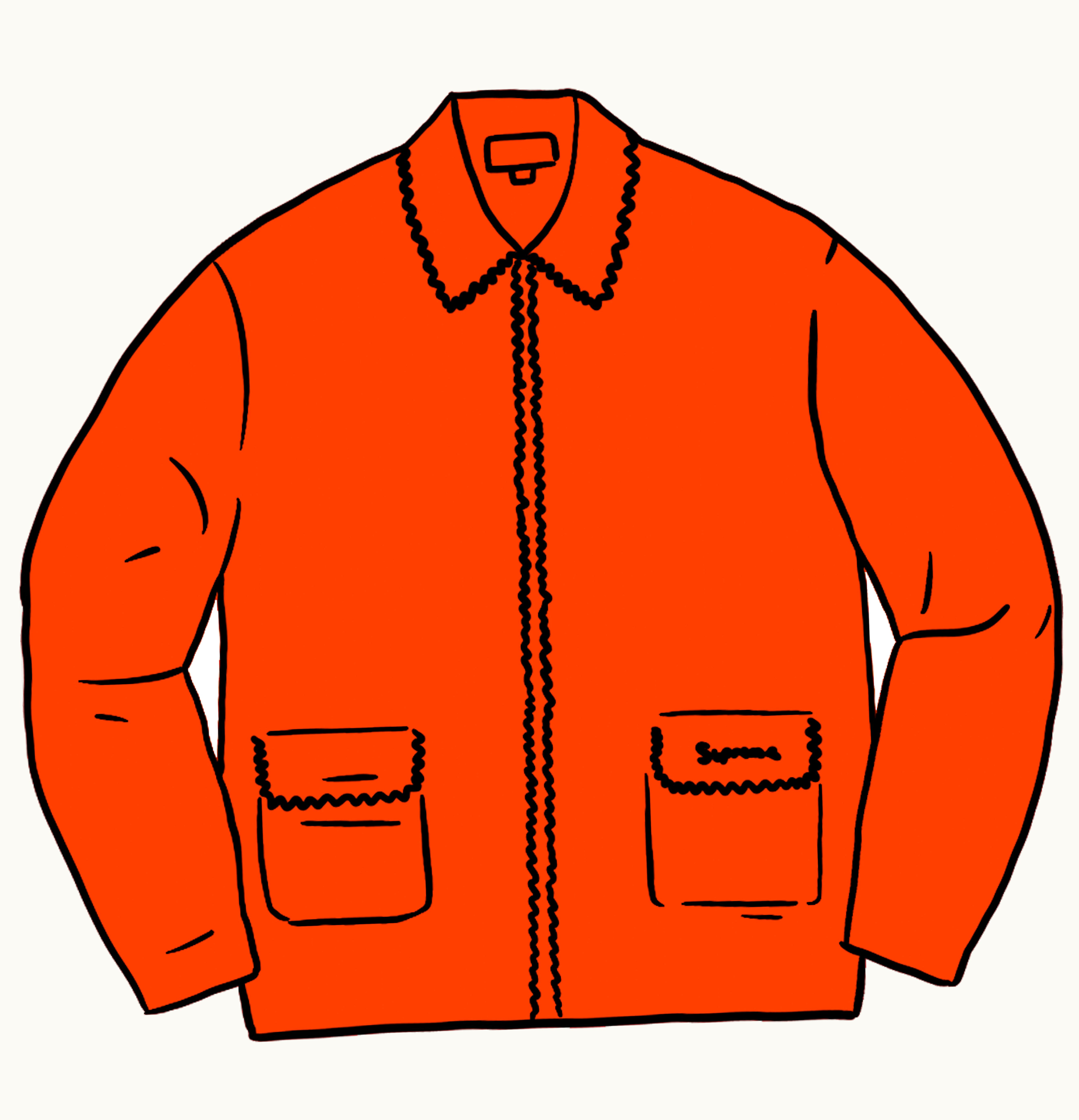 Supreme Supreme Checkerboard Zip Up Sweater Orange