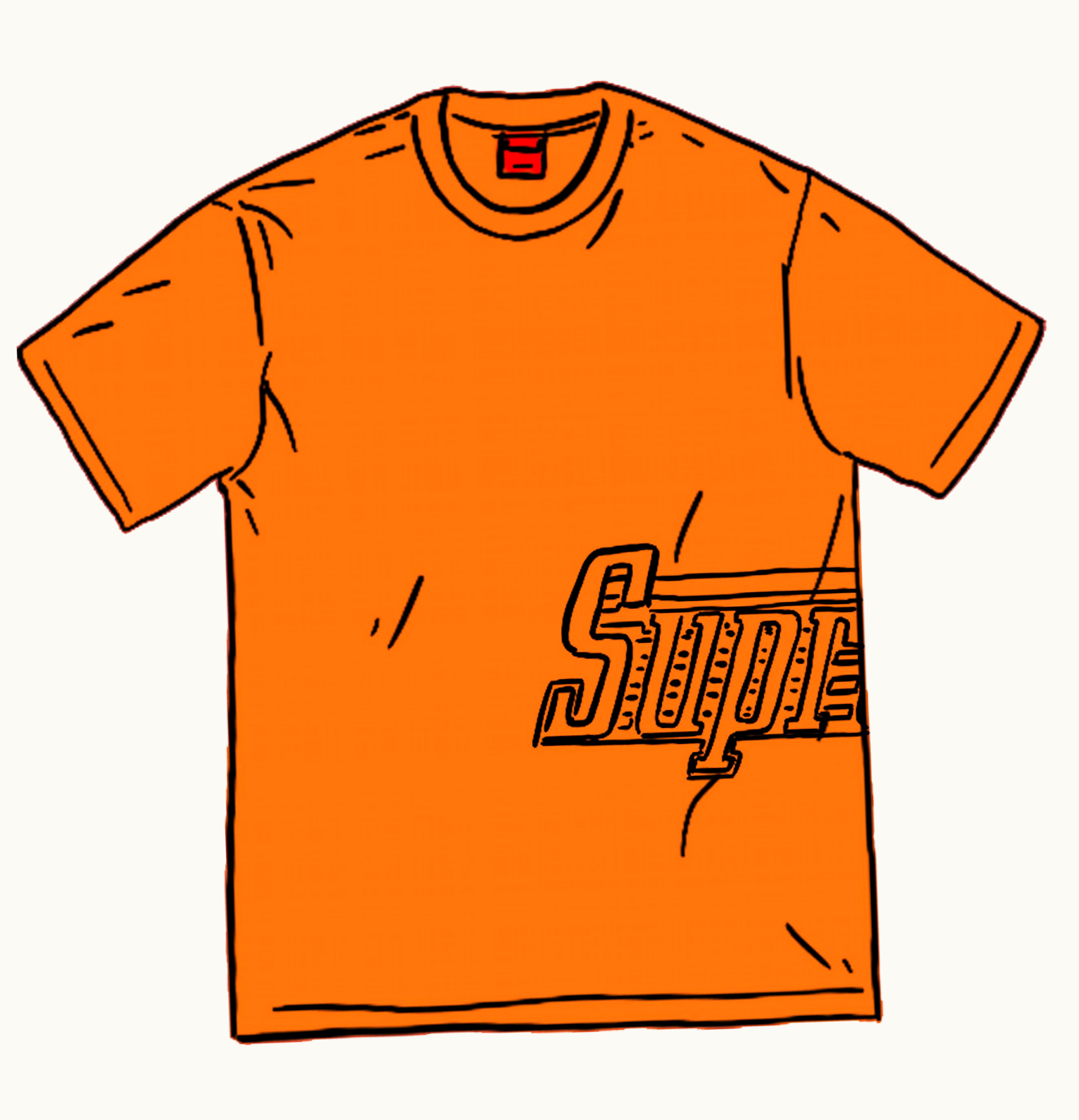 Supreme Supreme Side Logo S S Top Orange