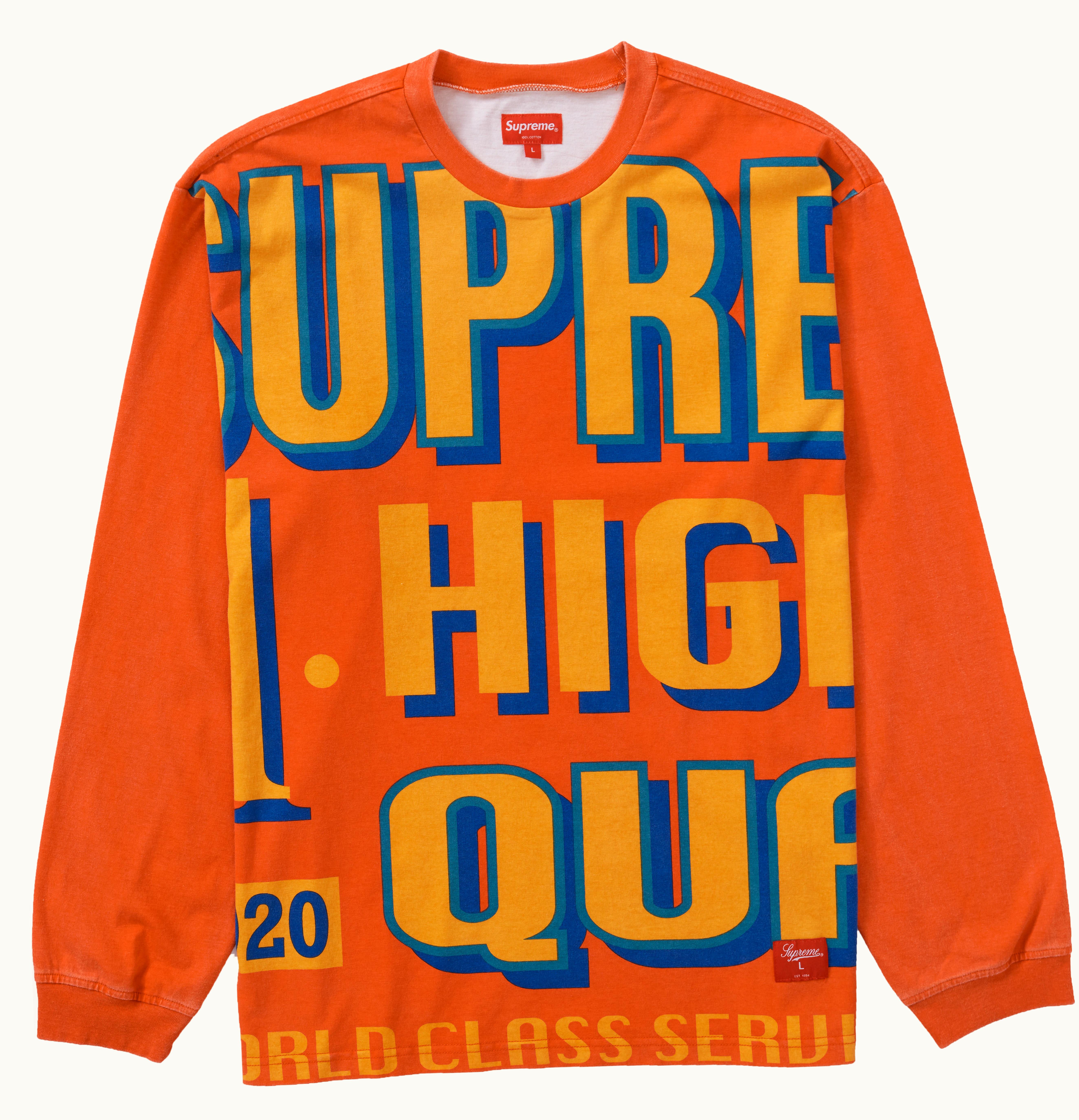 Supreme Supreme World Class L S Top Orange