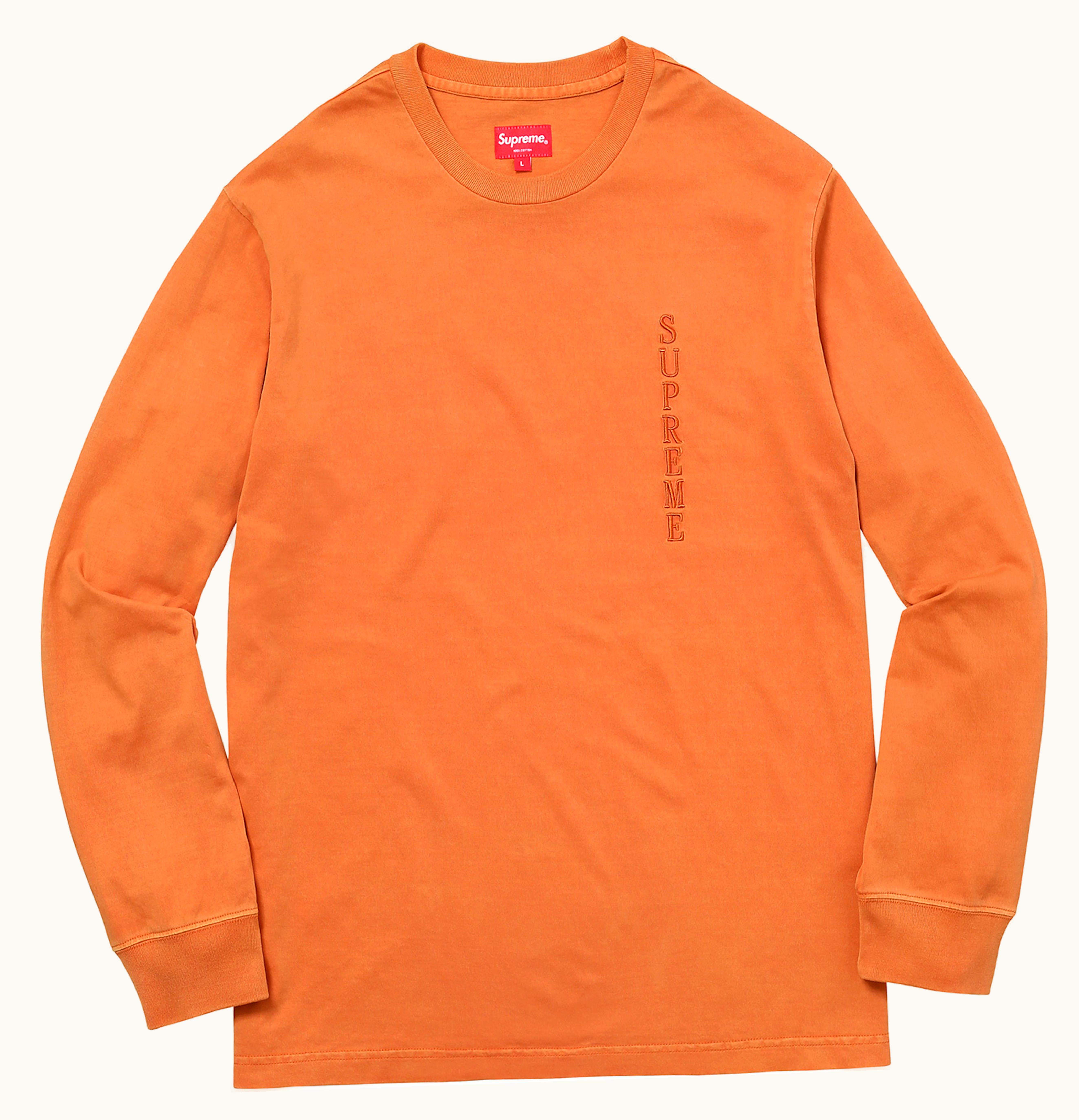 Supreme Supreme Overdyed LS Top Dark Orange