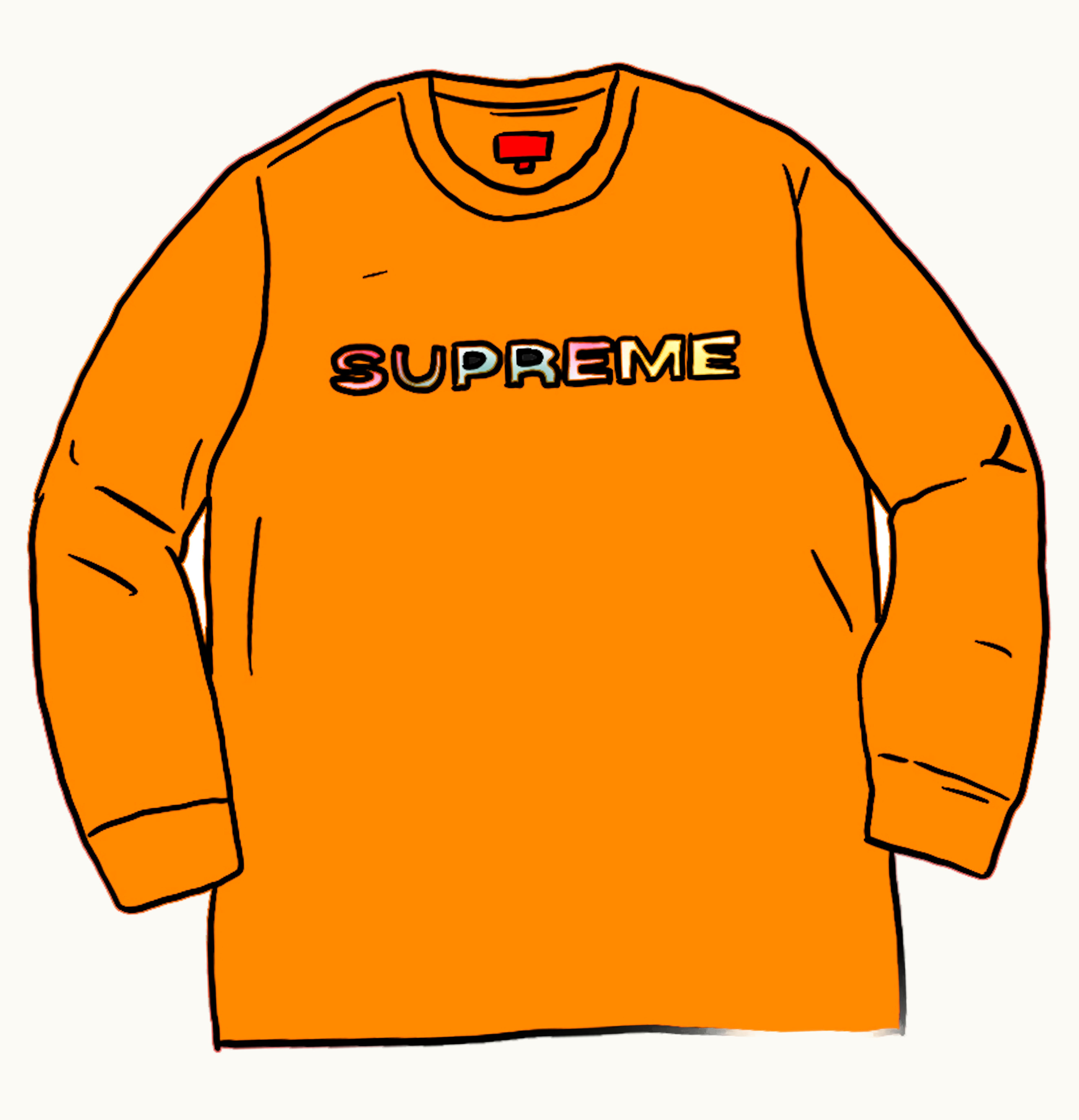 Supreme Supreme Meta Logo L S Top Orange
