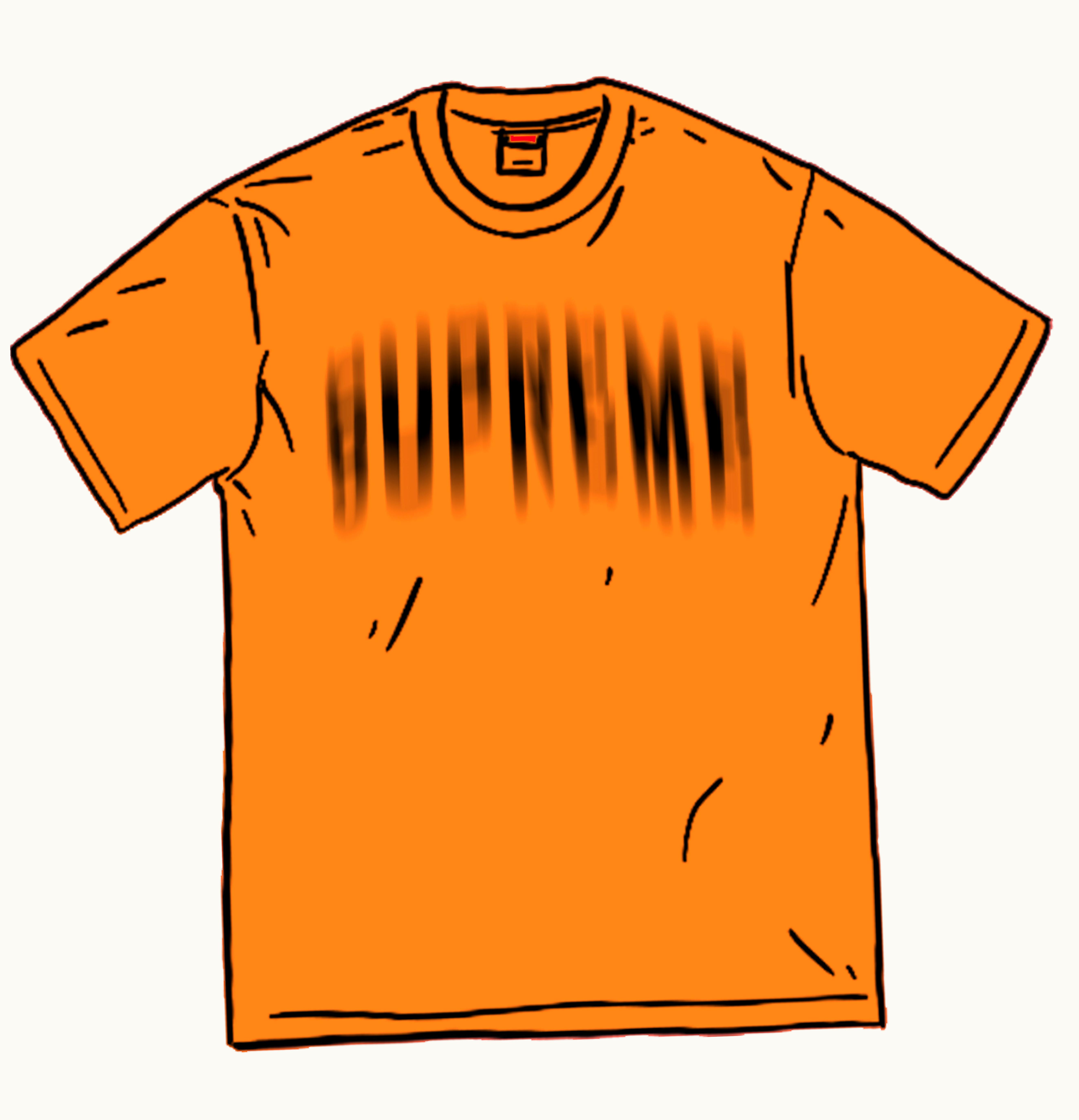 Supreme Supreme Blurred Arc S S Top Orange