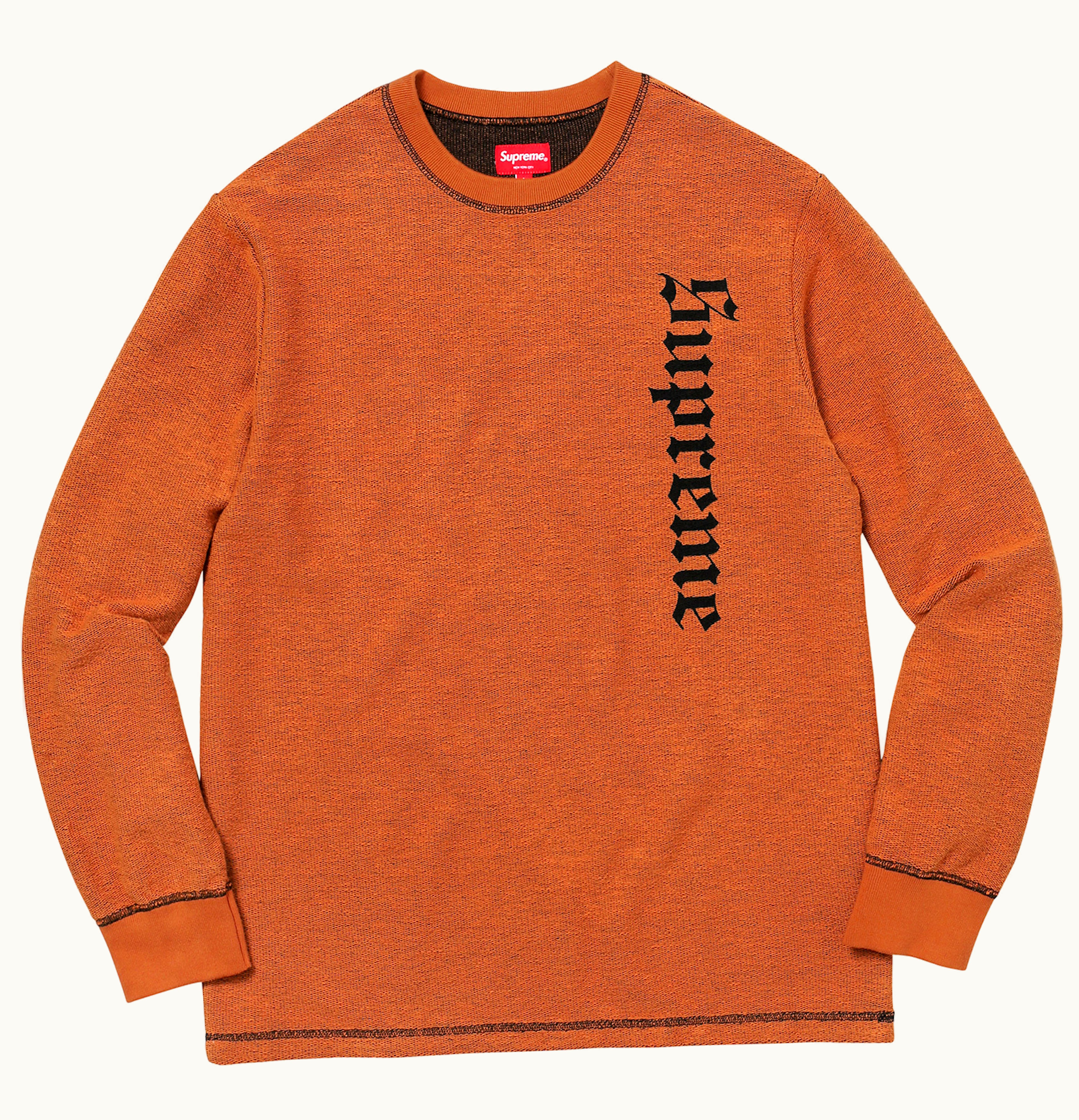 Supreme Supreme Reverse Terry LS Top Dusty Orange