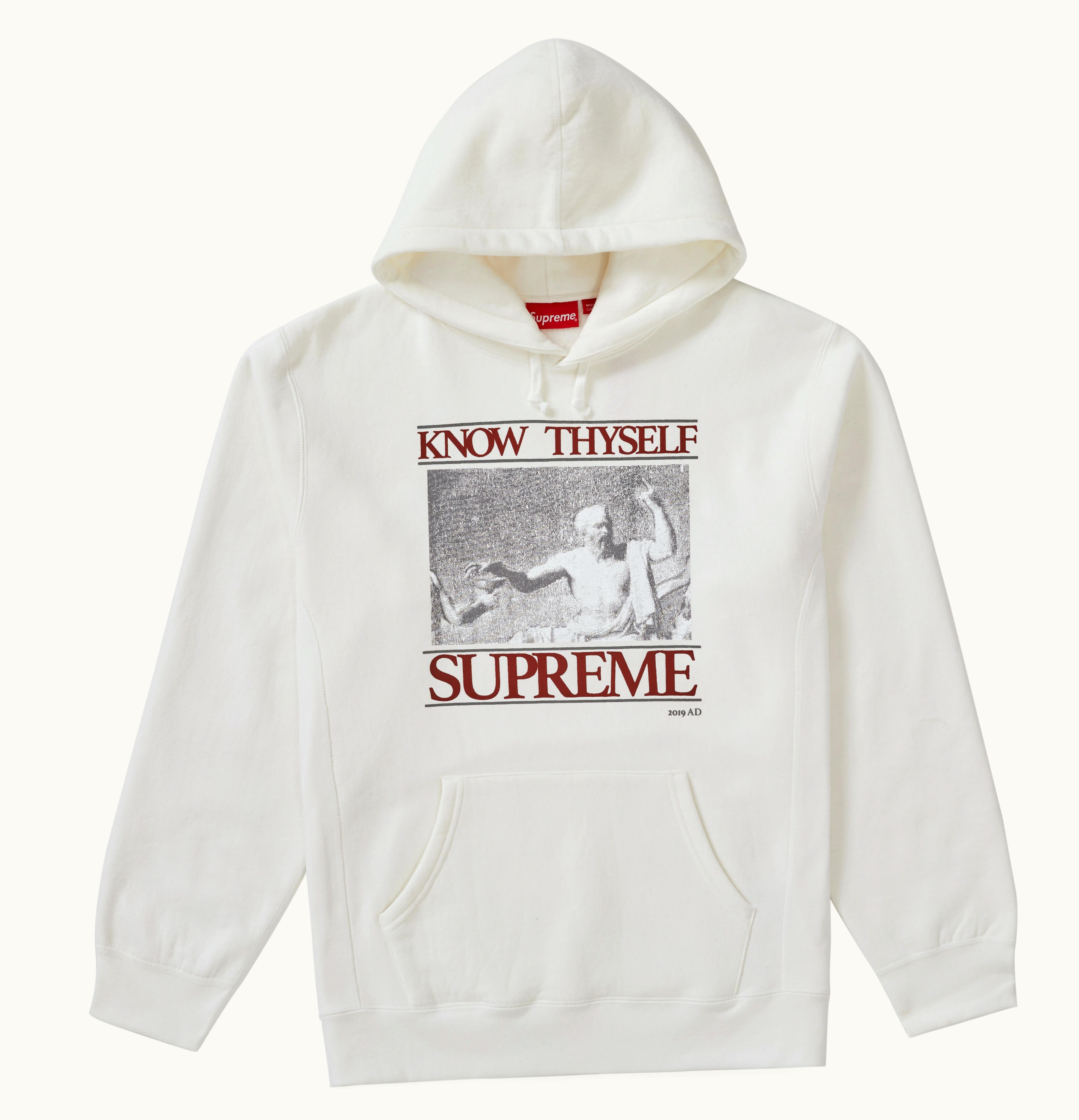 Supreme Supreme Know Thyself Hooded Sweatshirt White