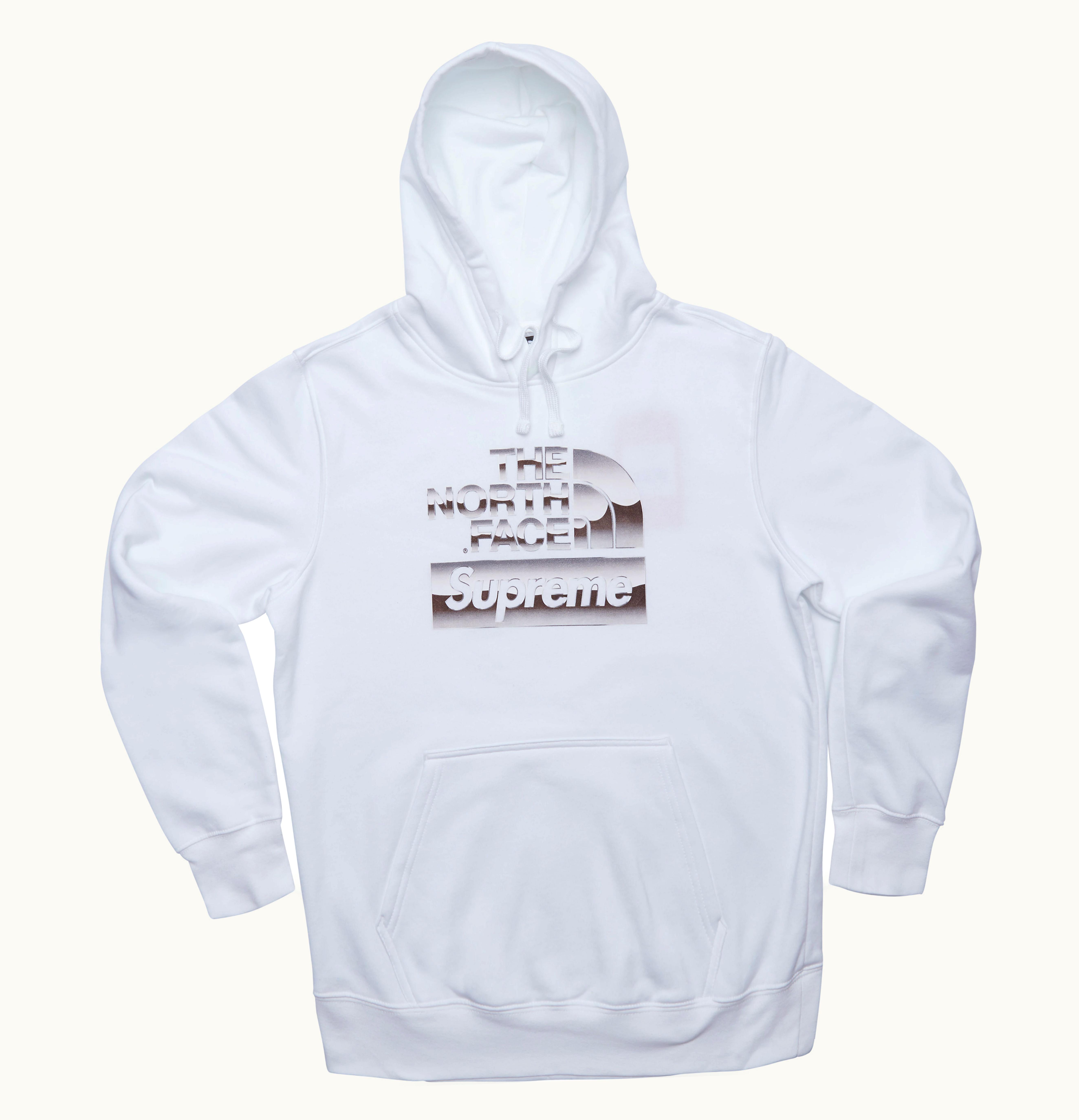 Supreme Supreme The North Face Metallic Logo Hooded Sweatshirt White