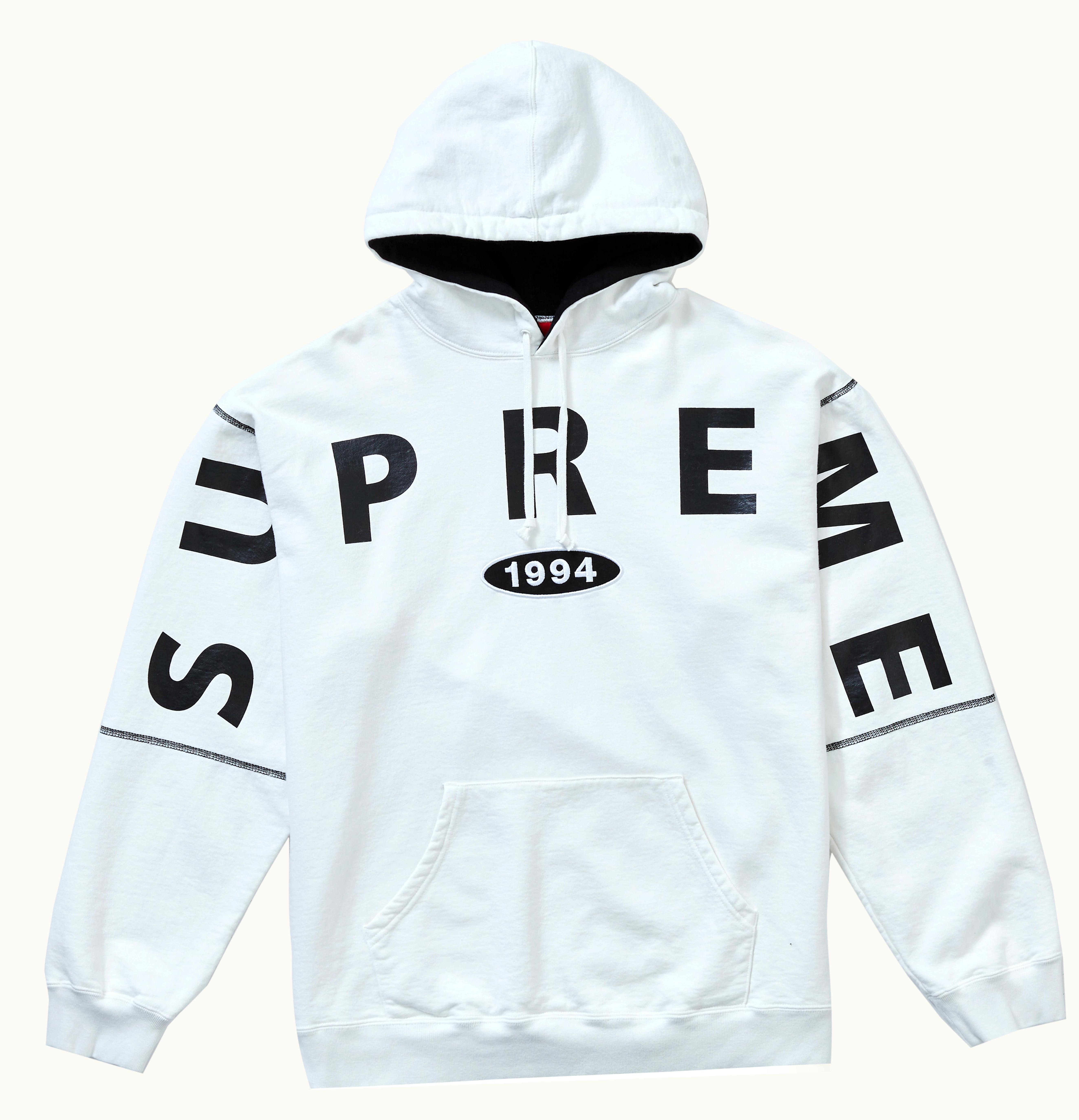 Supreme Supreme Spread Logo Hooded Sweatshirt White