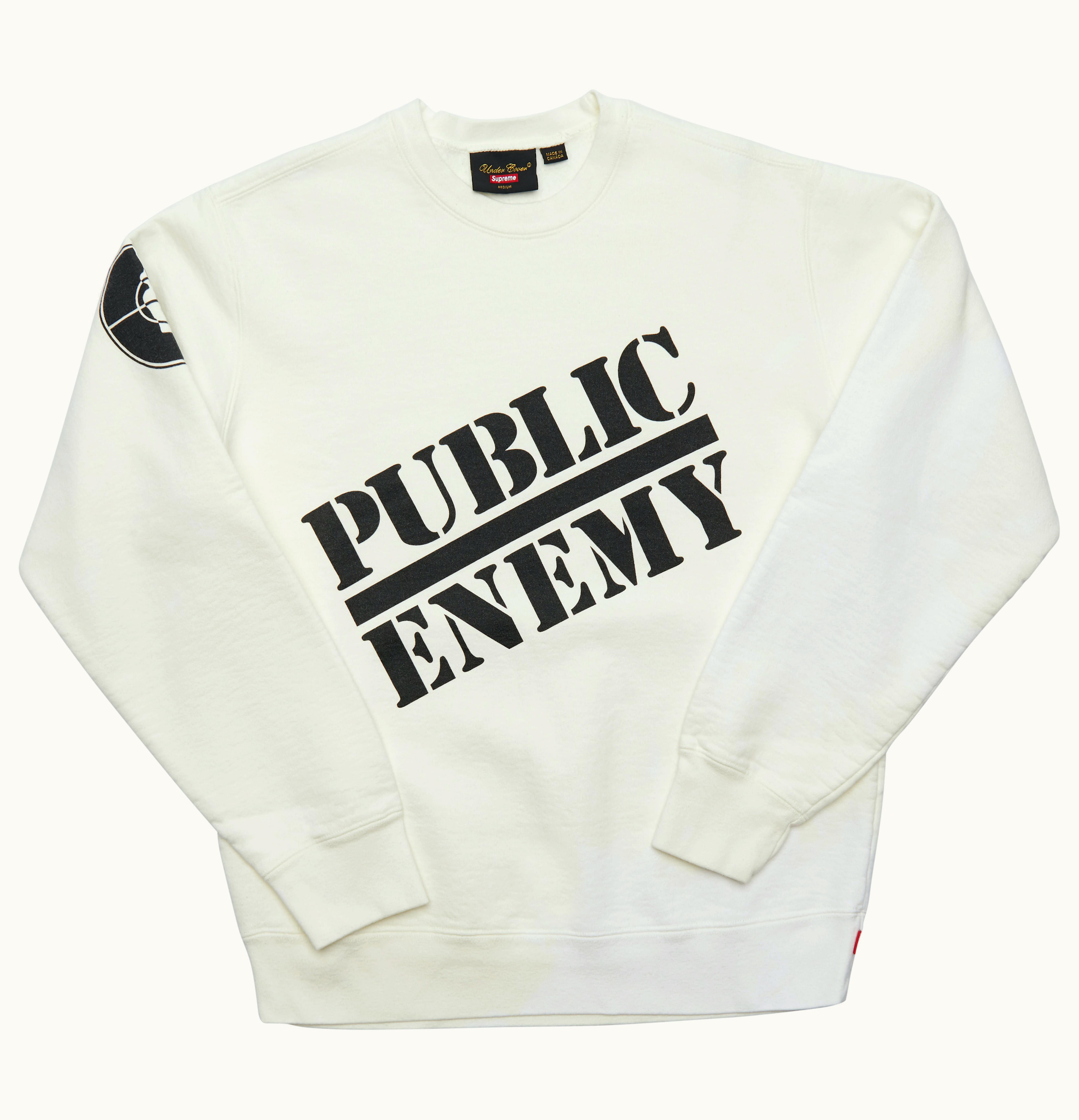 Supreme Supreme UNDERCOVERPublic Enemy Crewneck Sweatshirt White