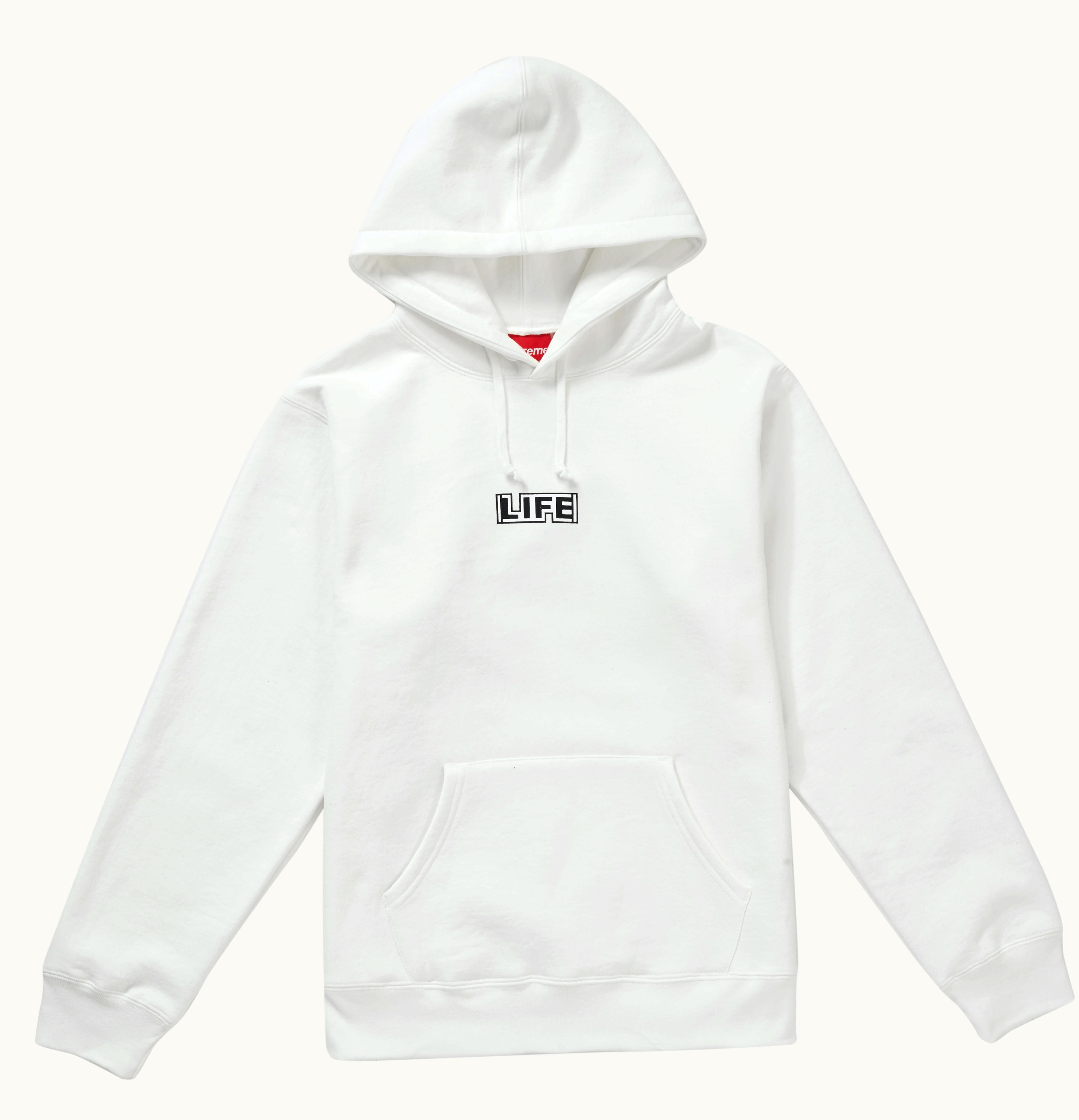 Supreme Supreme Gilbert George Supreme LIFE Hooded Sweatshirt White