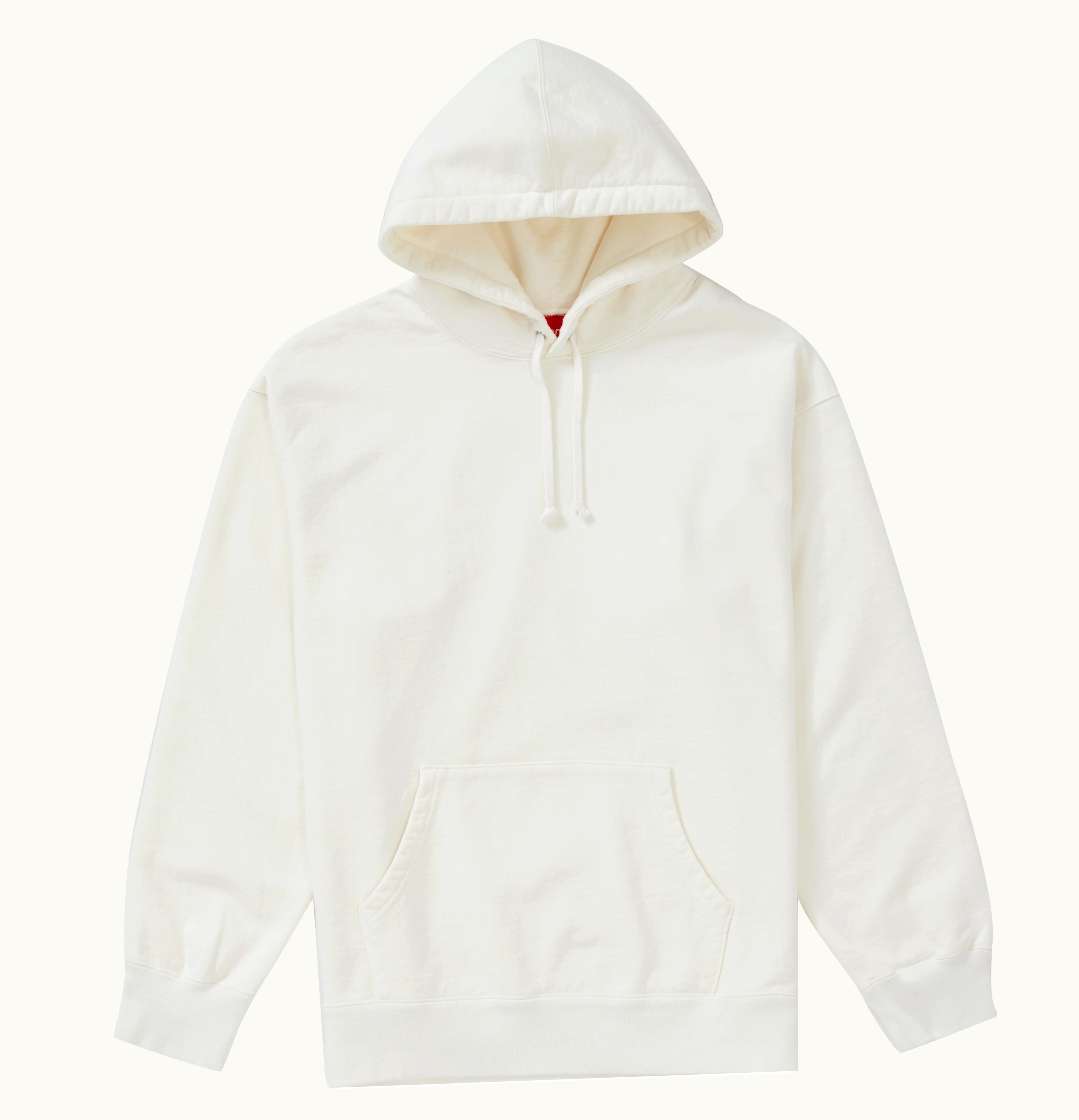 Supreme Supreme Rhinestone Script Hooded Sweatshirt White