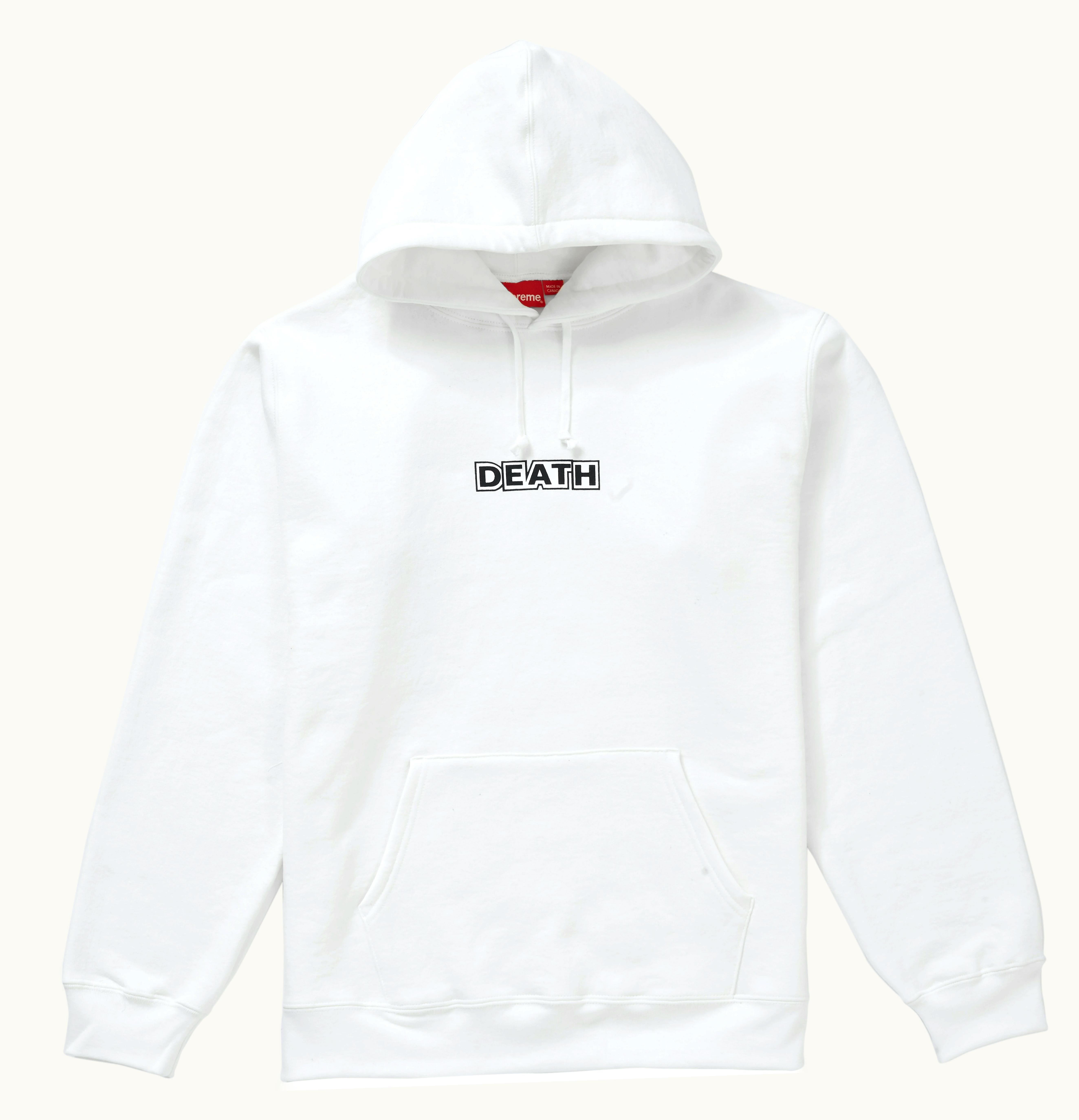 Supreme Supreme Gilbert George Supreme DEATH Hooded Sweatshirt White