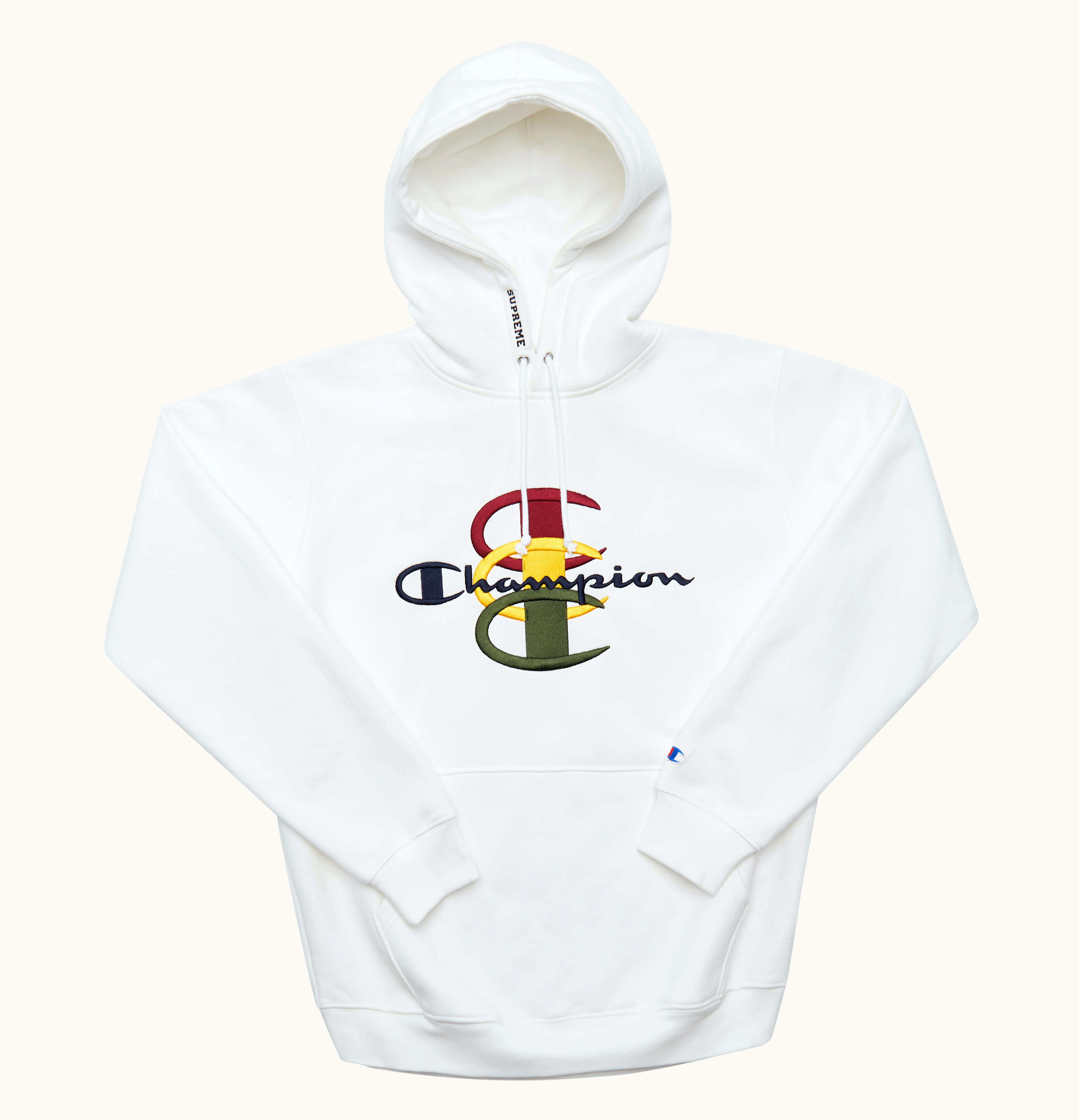 Supreme Supreme Champion Stacked C Hooded Sweatshirt White