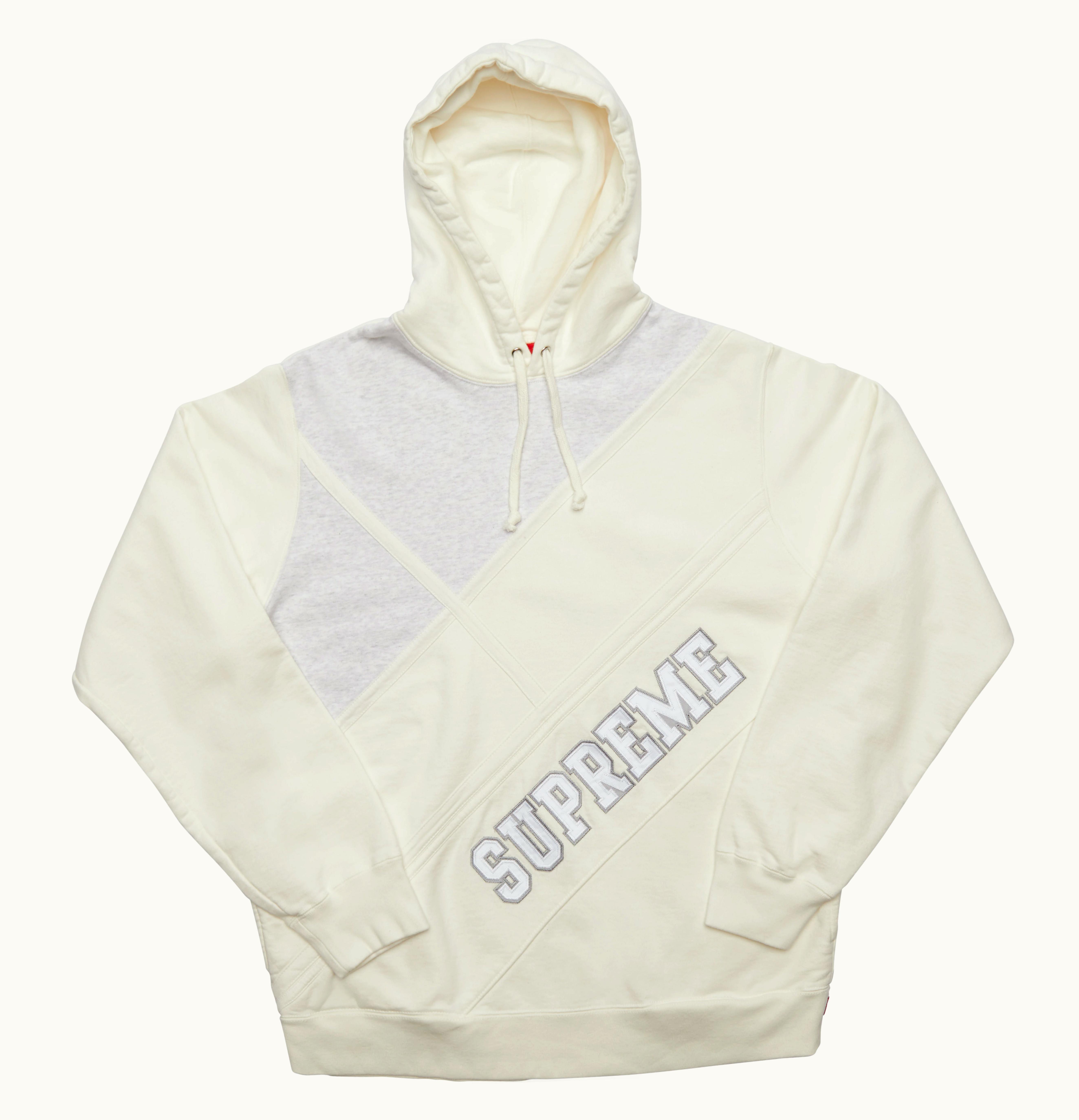 Supreme Supreme Diagonal Hooded Sweatshirt White