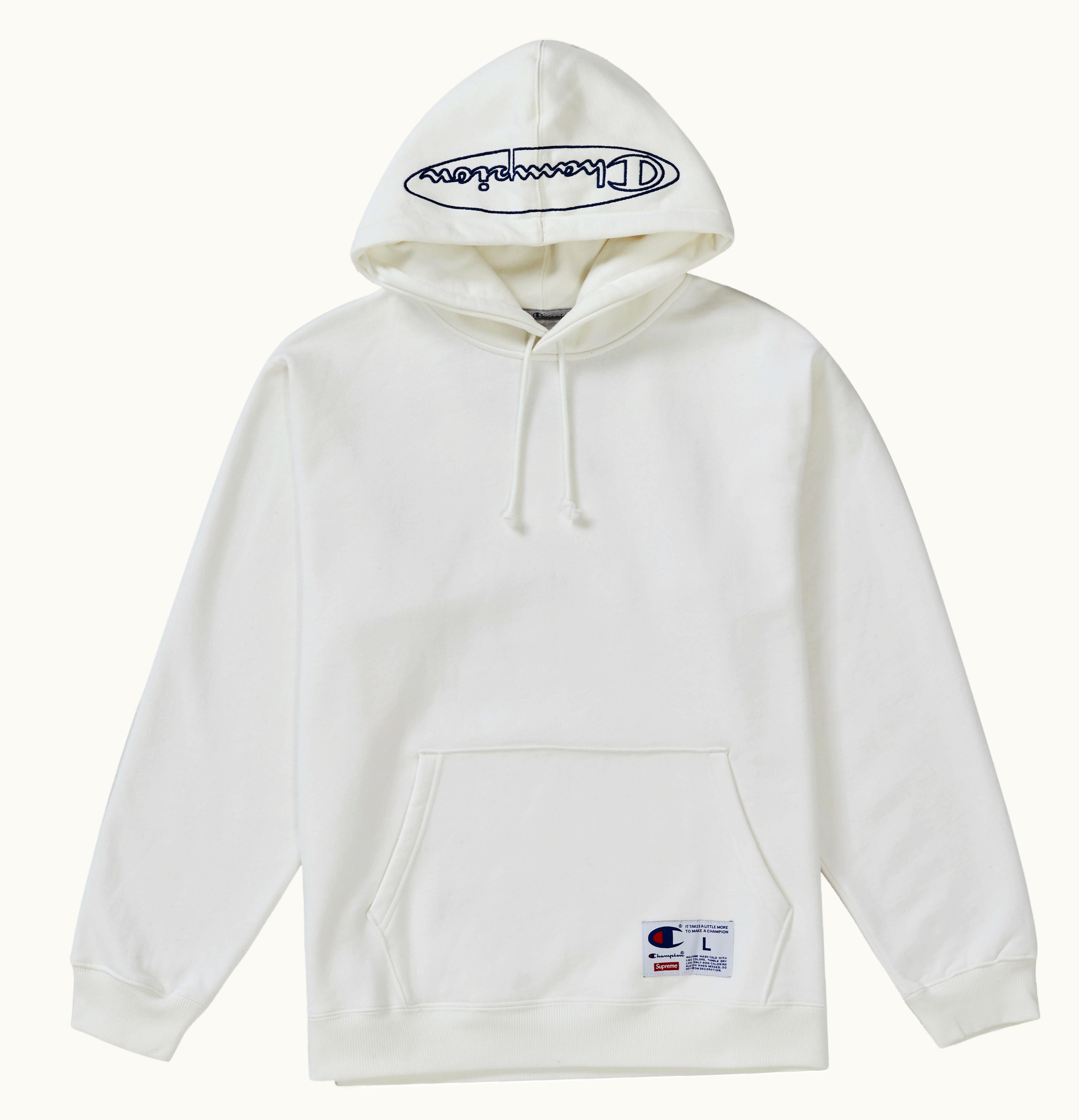 Supreme Supreme Champion Outline Hooded Sweatshirt White