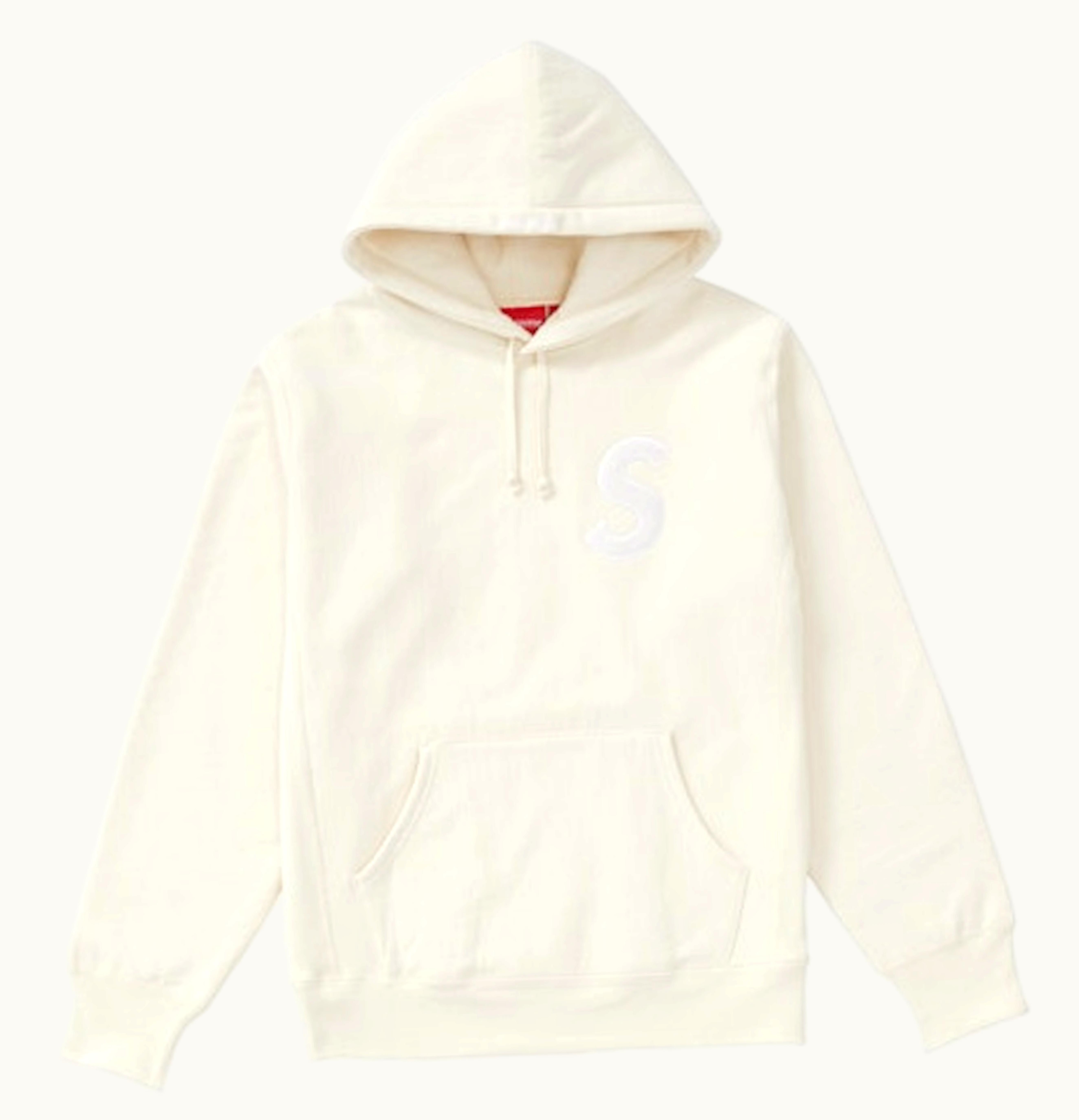 Supreme Supreme S Logo Hooded Sweatshirt Off White