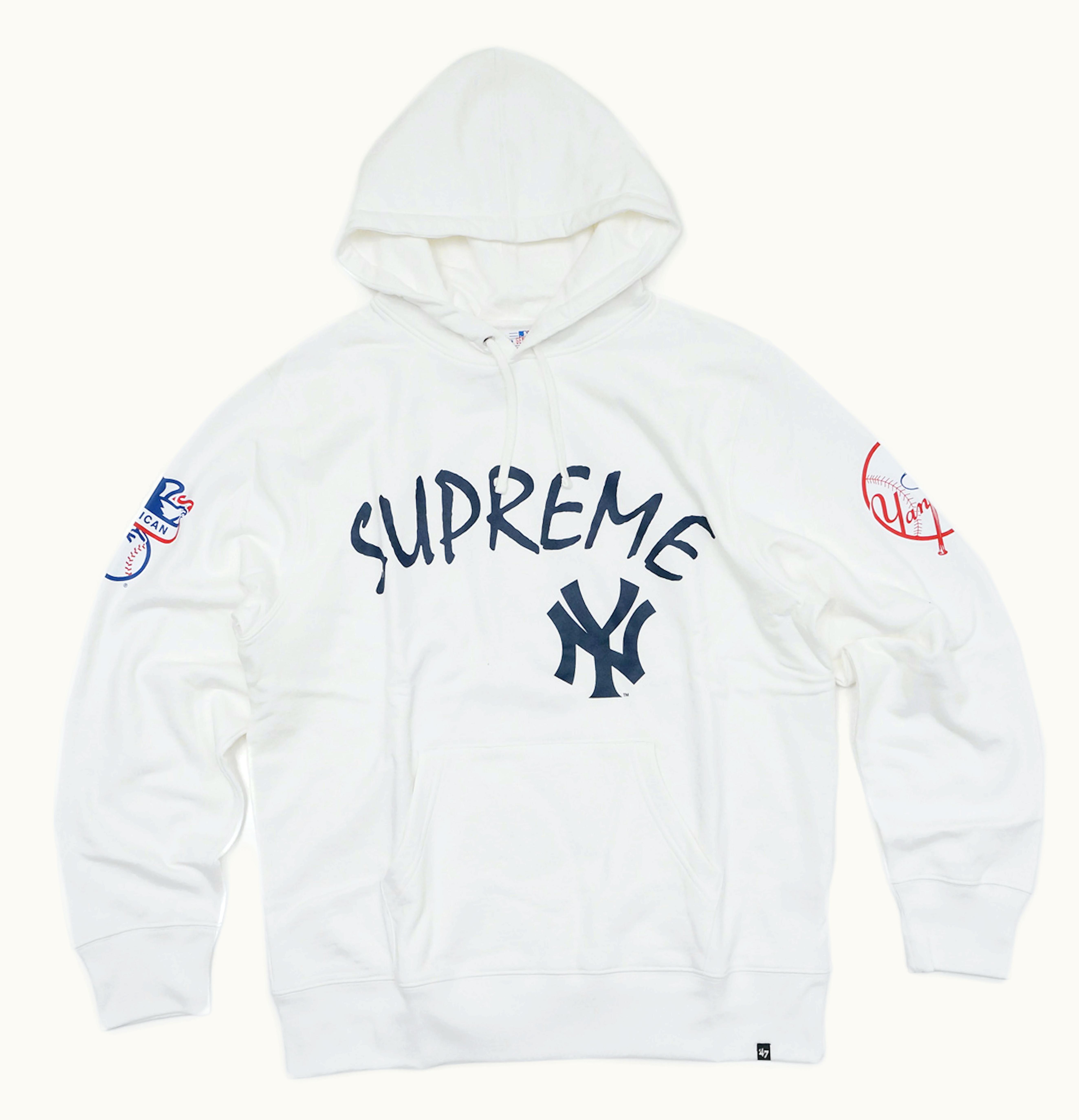 Supreme Supreme Yankees Hooded Sweatshirt White
