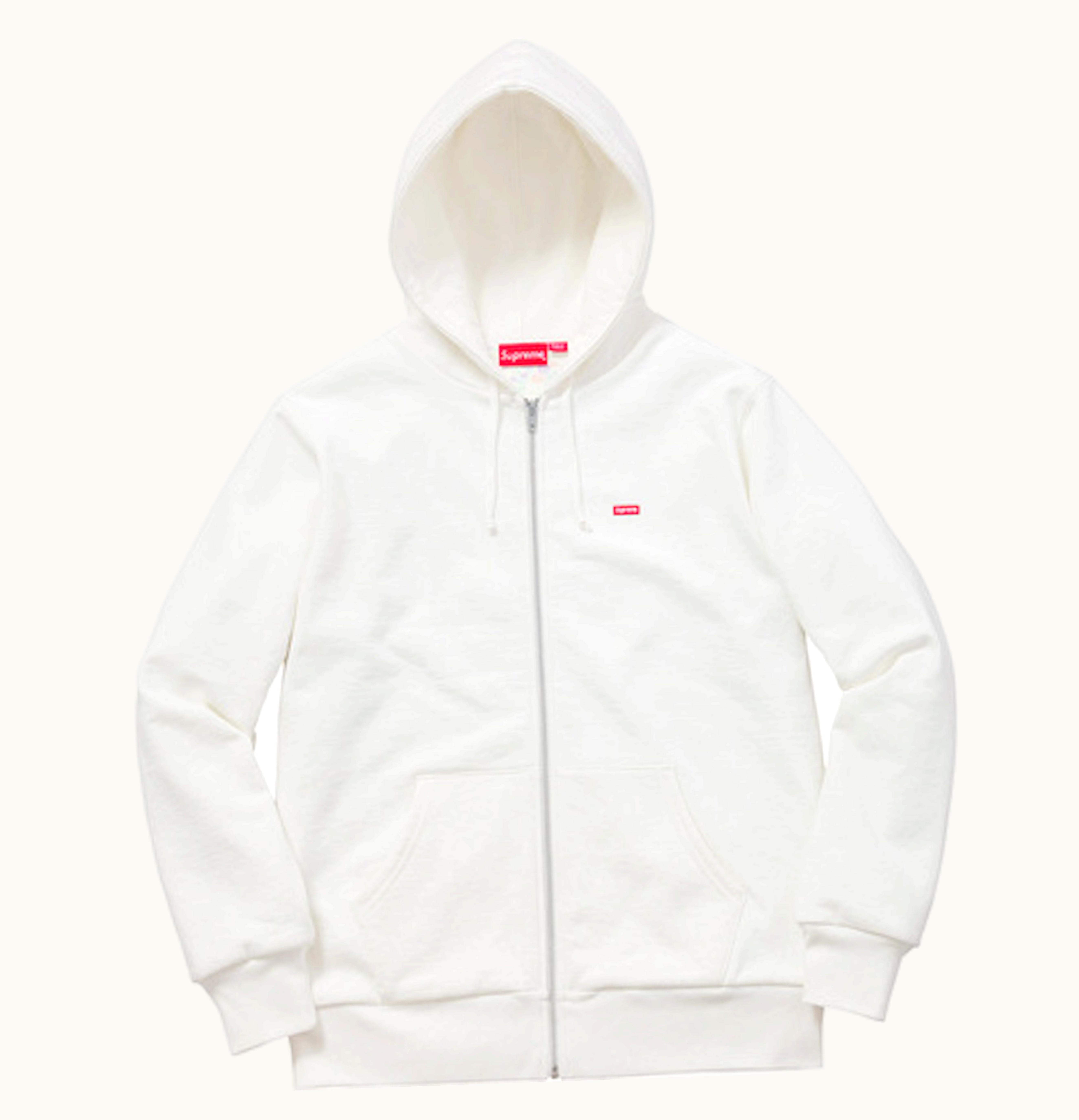 Supreme Supreme Small Box Thermal Zip Up Hoodie White