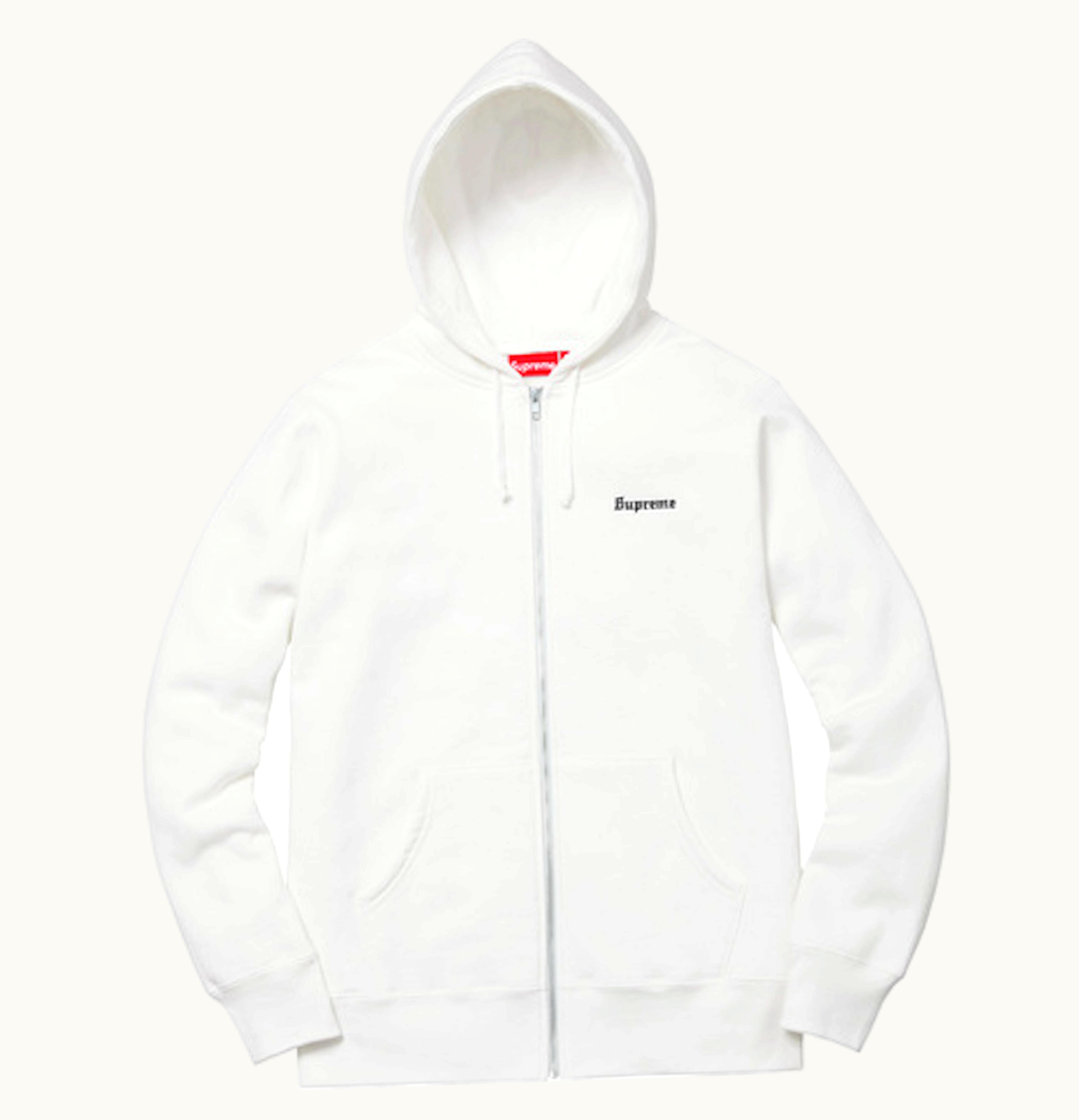 Supreme Supreme 666 Zip Up Hooded Sweatshirt White