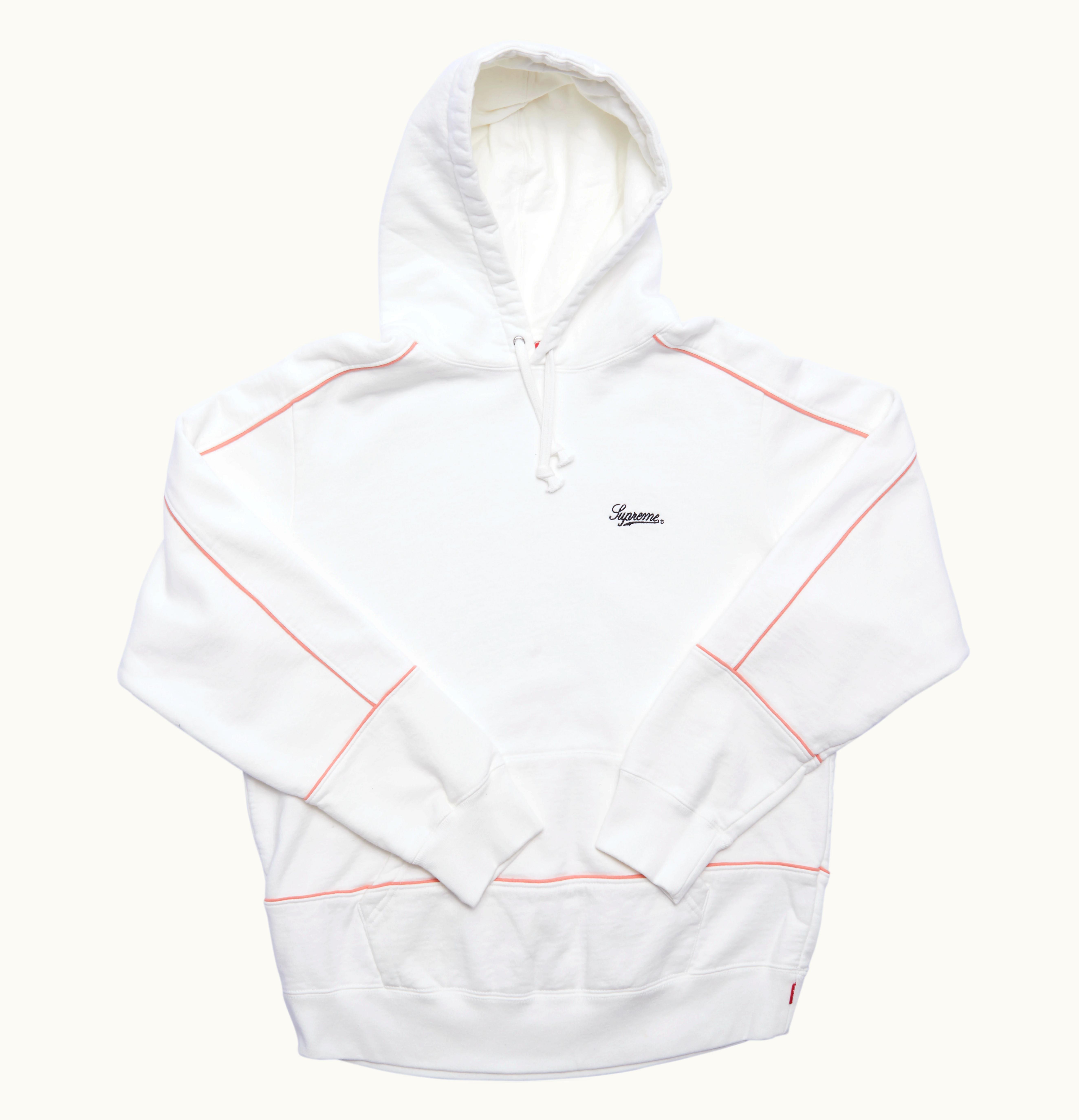 Supreme Supreme Piping Hooded Sweatshirt White