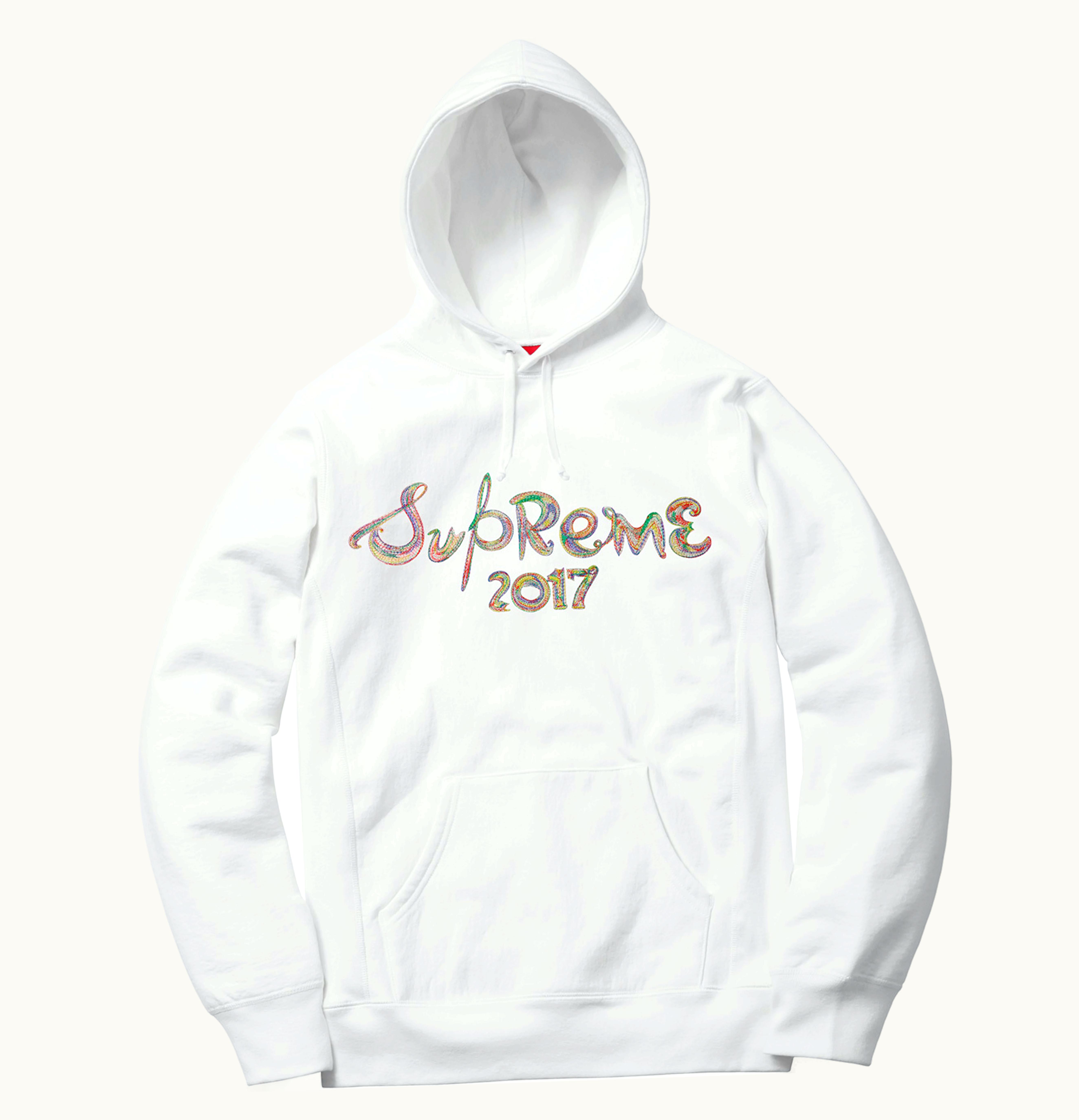 Supreme Supreme Brush Logo Hoodie White