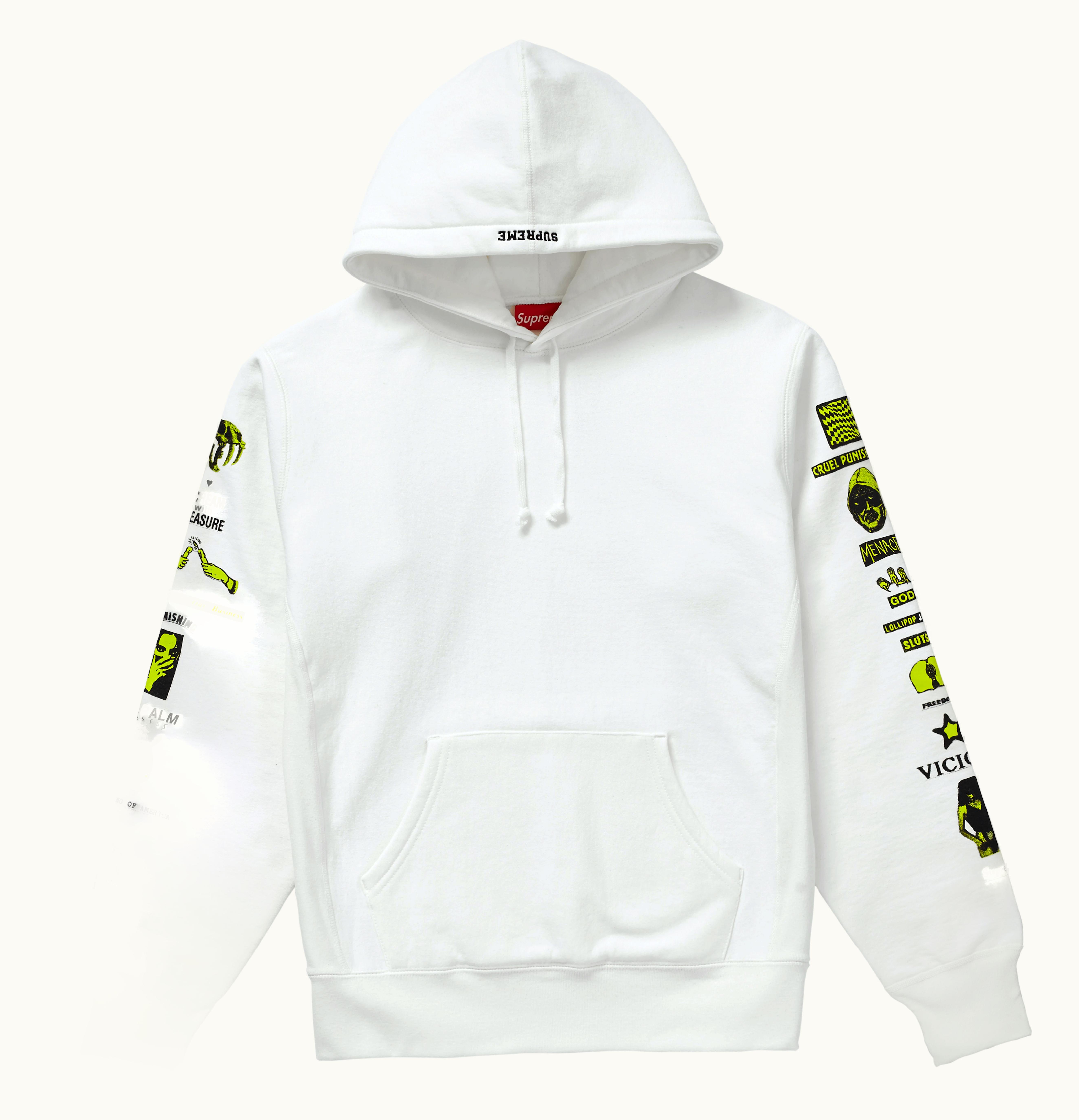 Supreme Supreme Menace Hooded Sweatshirt White