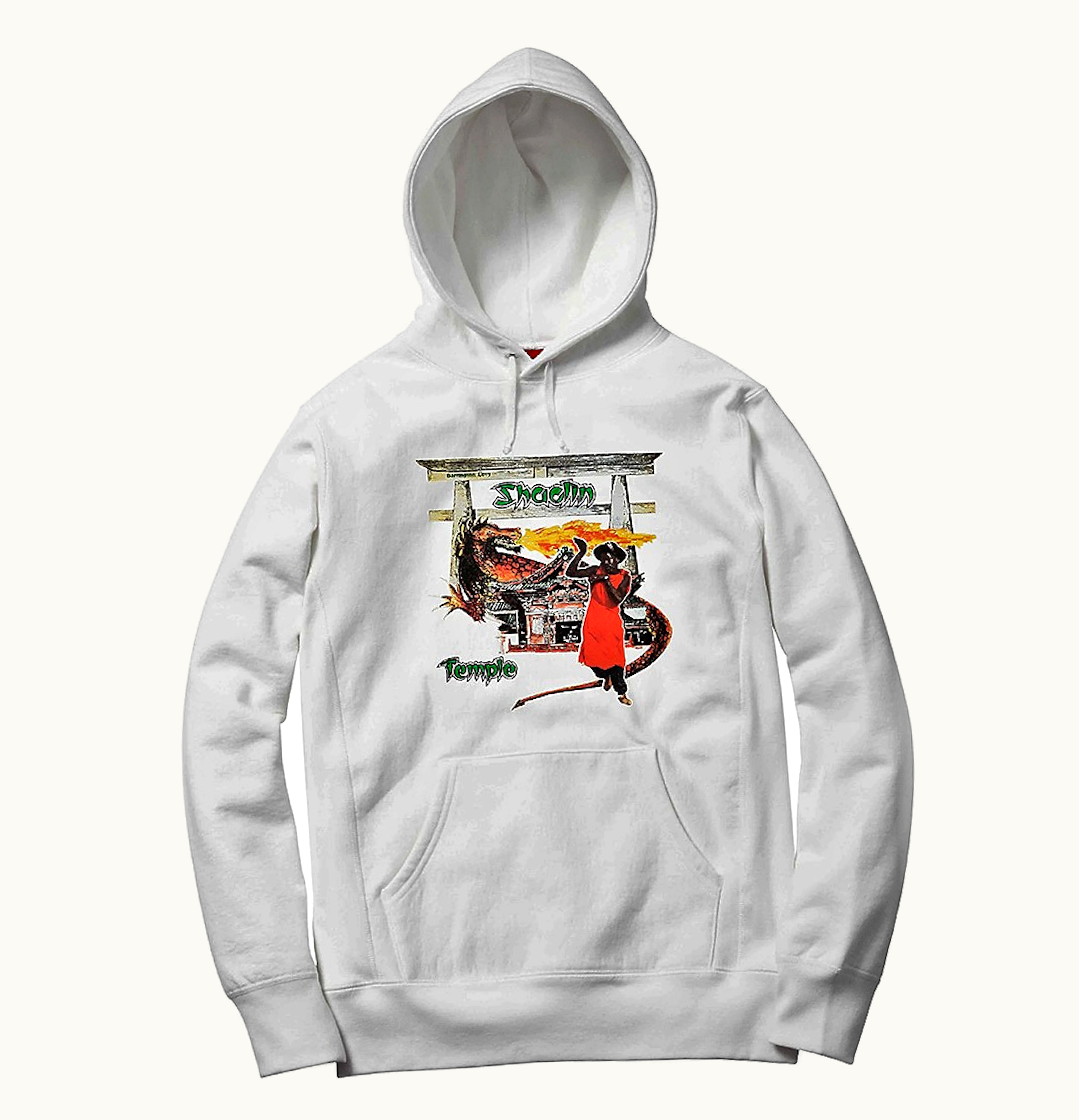 Supreme Supreme Barrington Levy Jah Life Shaolin Temple Hooded Sweatshirt White