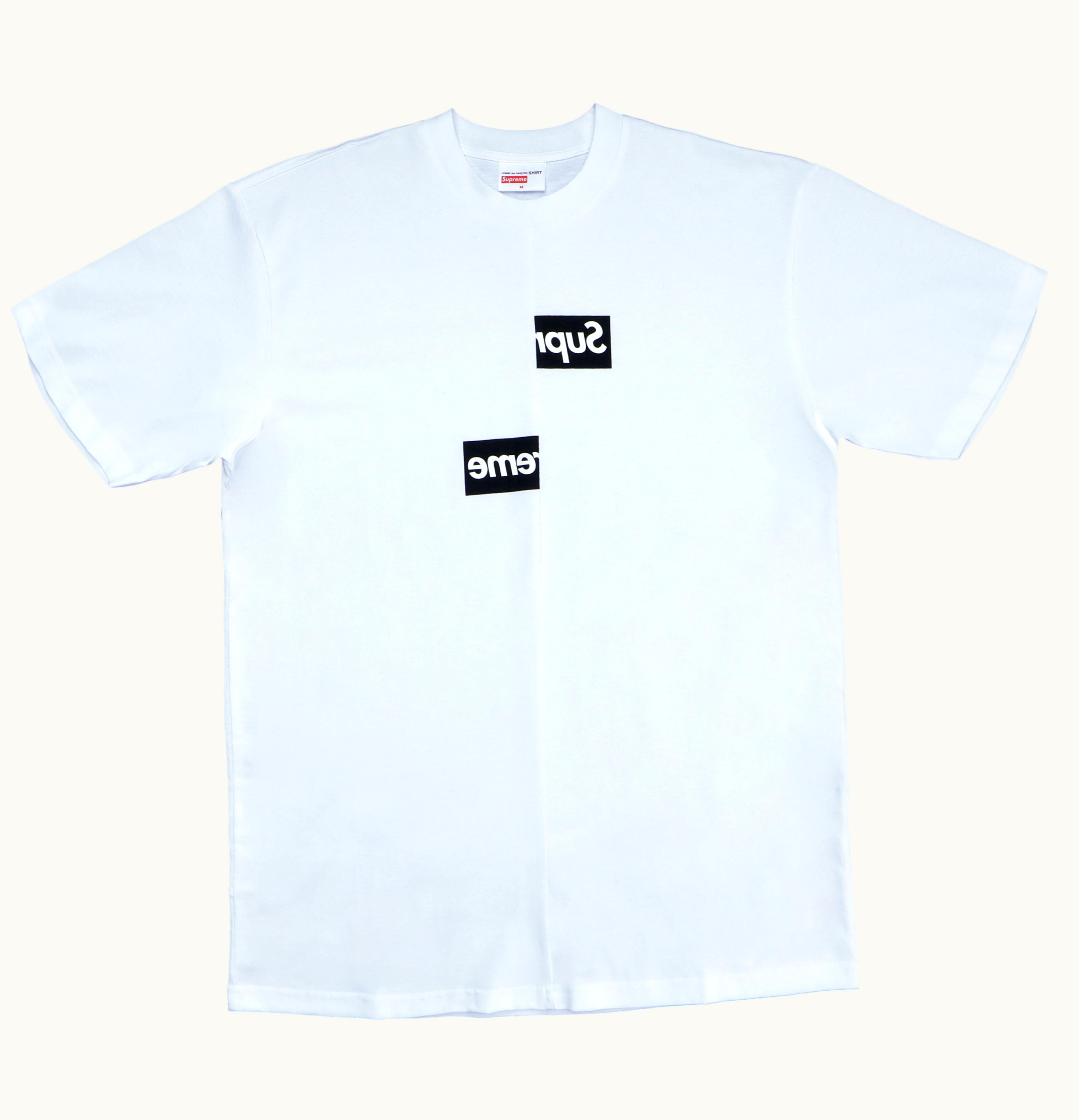Supreme Supreme Comme des Garcons SHIRT Split Box Logo Tee White