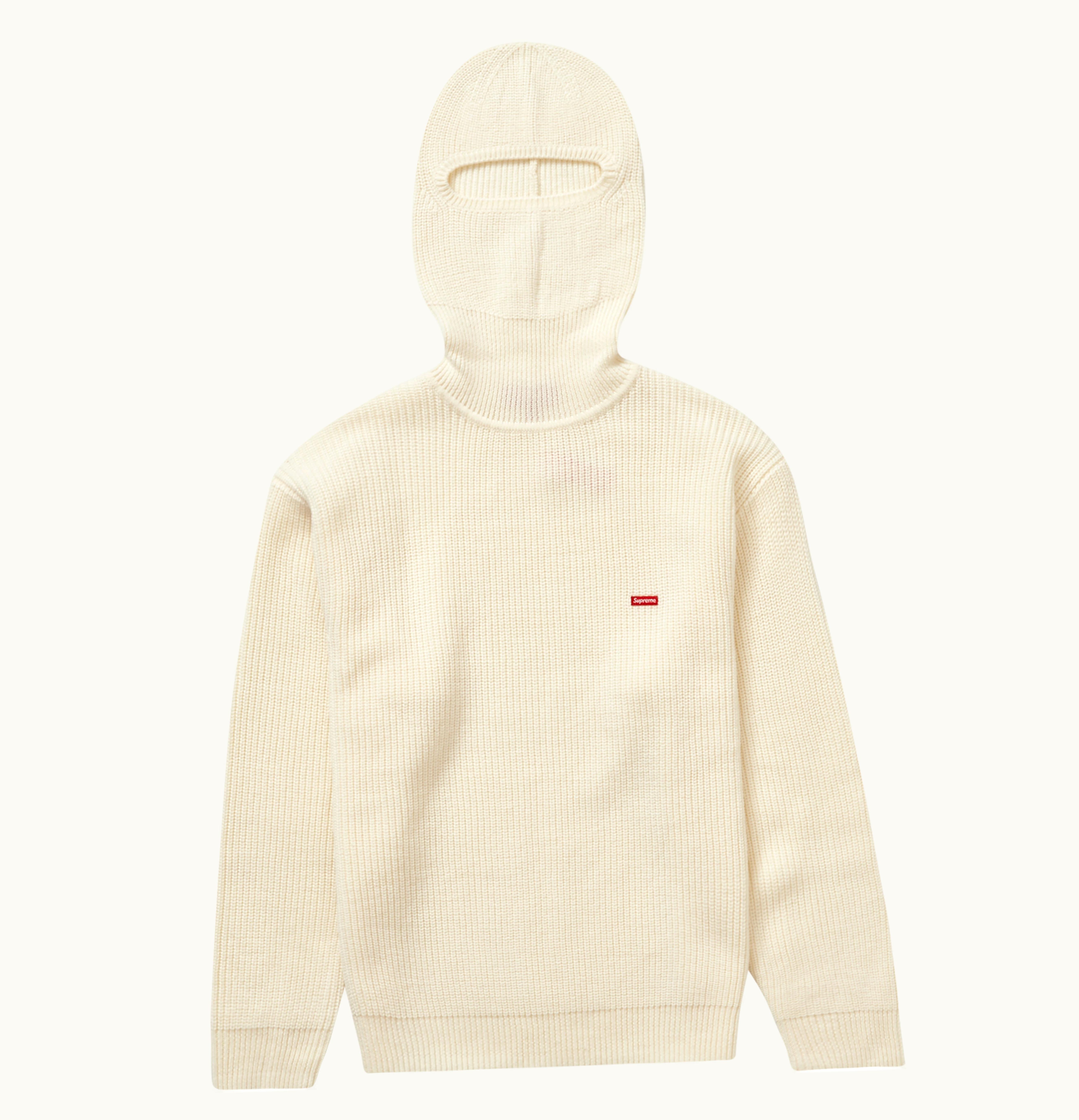 Supreme Supreme Small Box Balaclava Turtleneck Sweater White